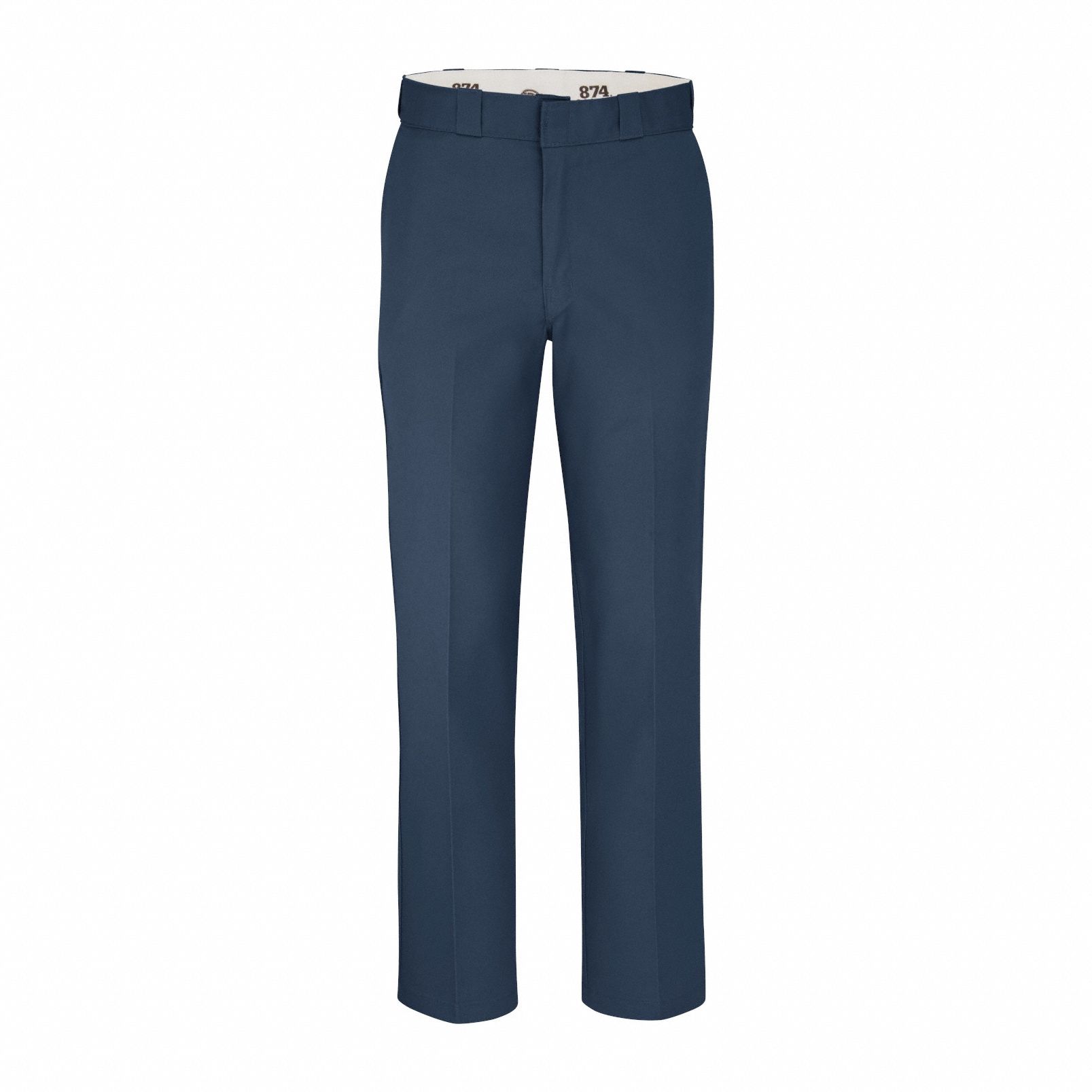 Men's Pants: Non-Adj Waistband, 33 in Waistband Size, Hemmed Leg, 30 in Inseam Lg, Navy