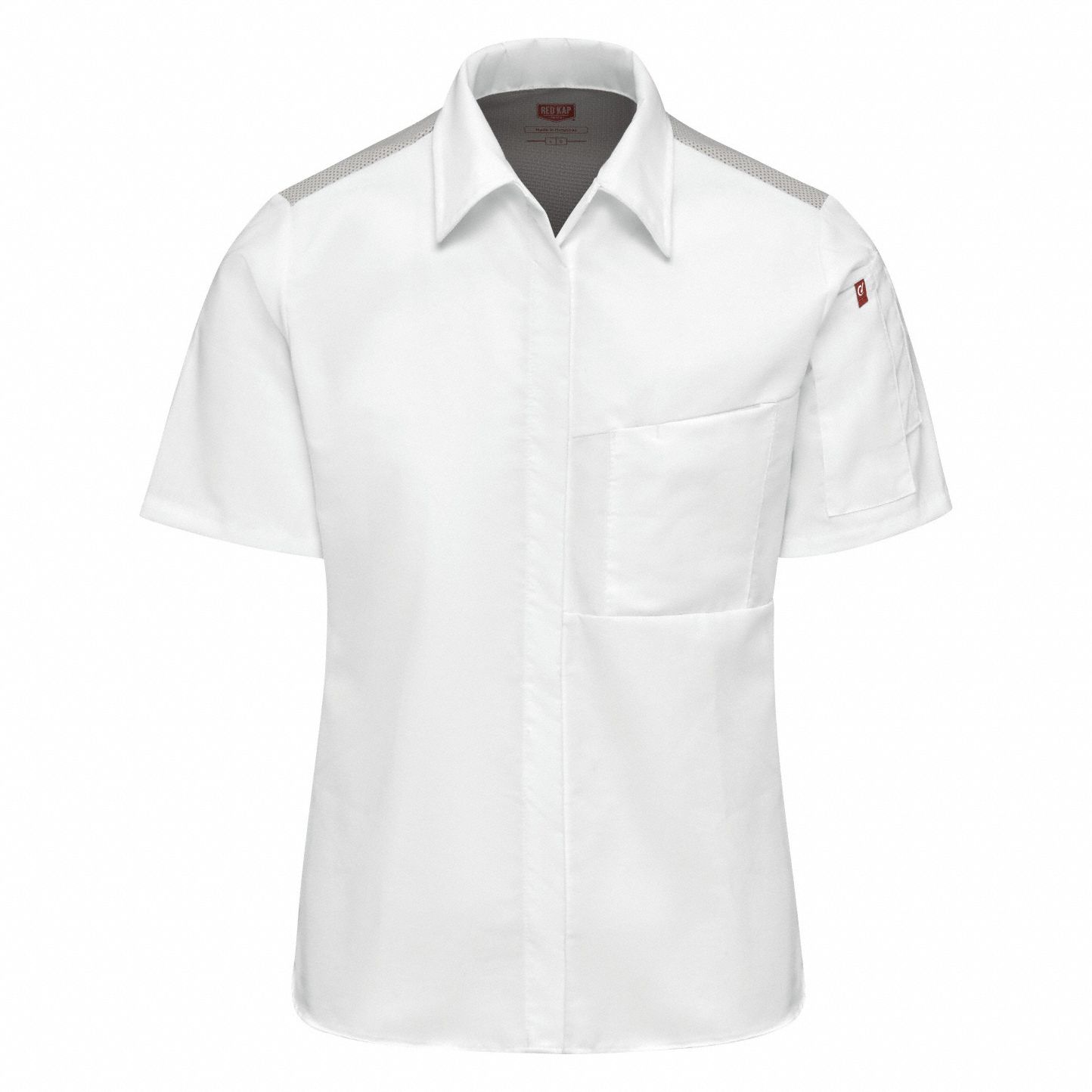red-kap-women-s-2xl-kitchen-shirt-806gm9-501wwh-ss-xxl-grainger