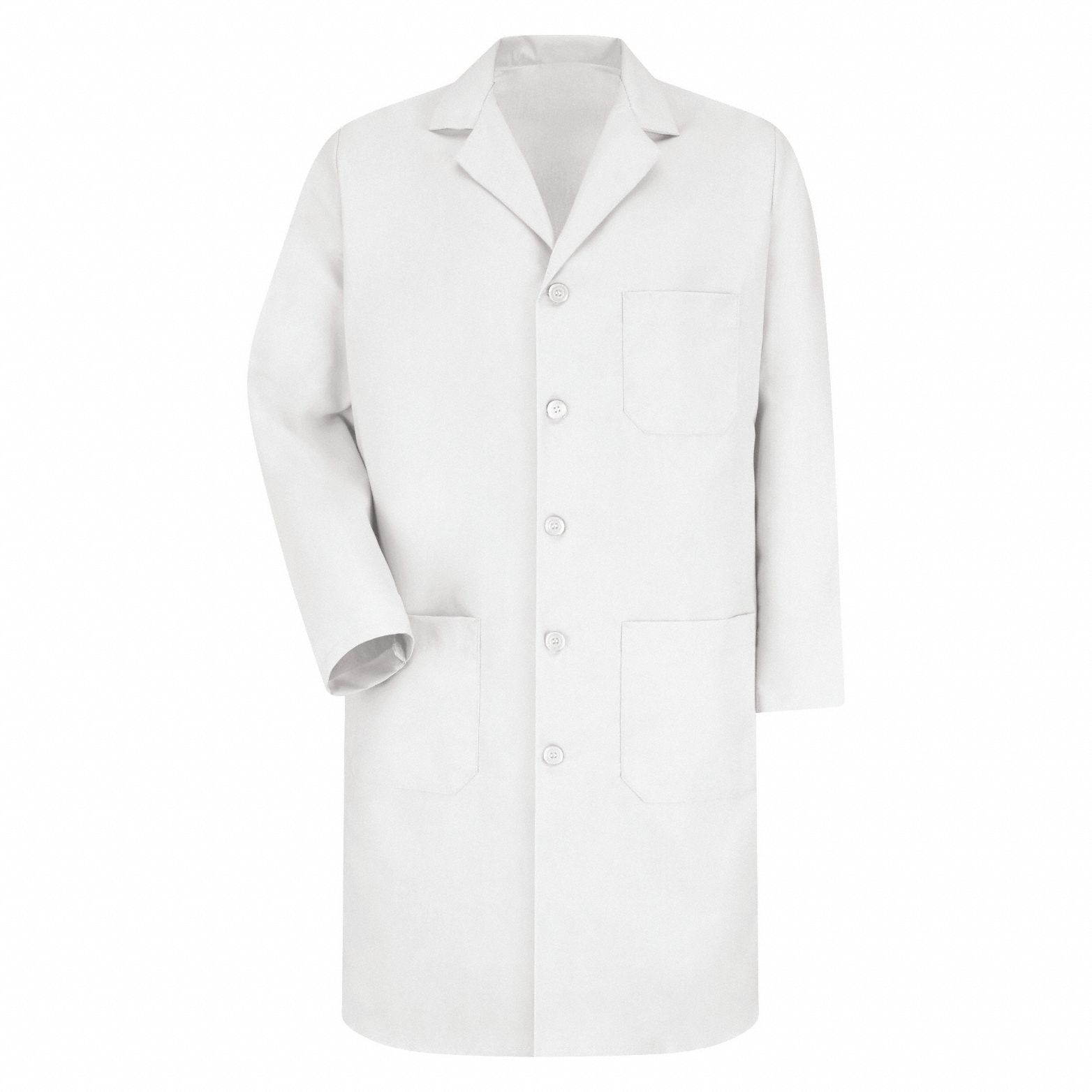 Coat, White, Cotton