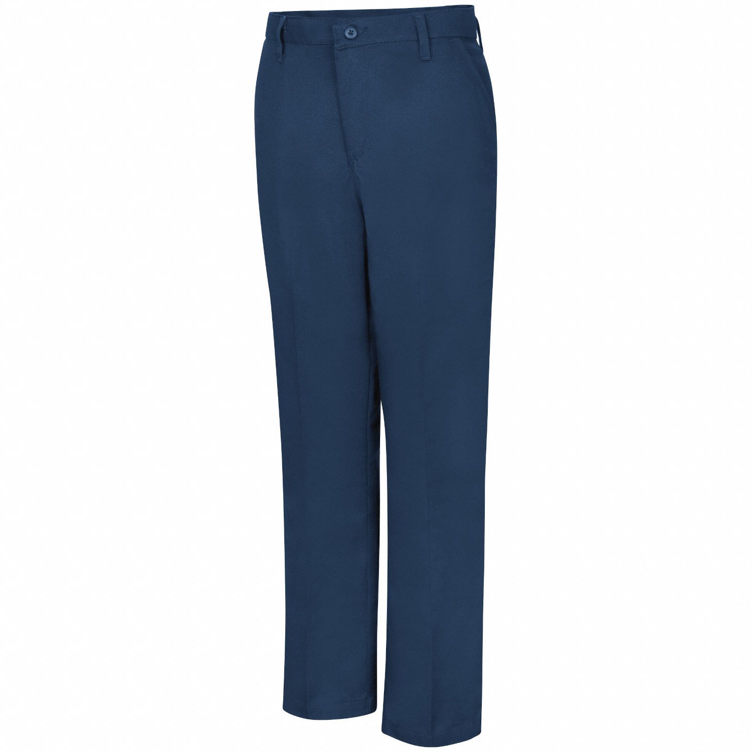 Women's Pants: Adj Waistband, 23 1/2 in to 24 in Waistband Size, Unhemmed Leg, Navy, Pockets