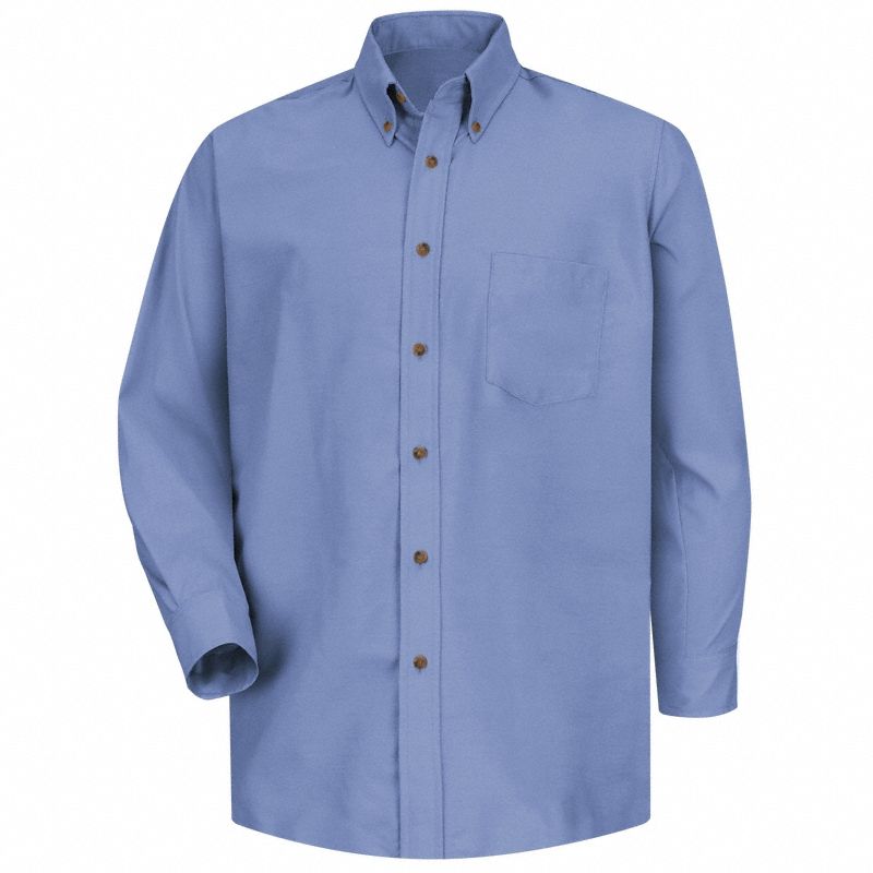 Mns Ls Button Down Poplin Shirt-Lb, 2XL: Men's, Long Sleeve, Tall, 18 1/2 in Neck Size