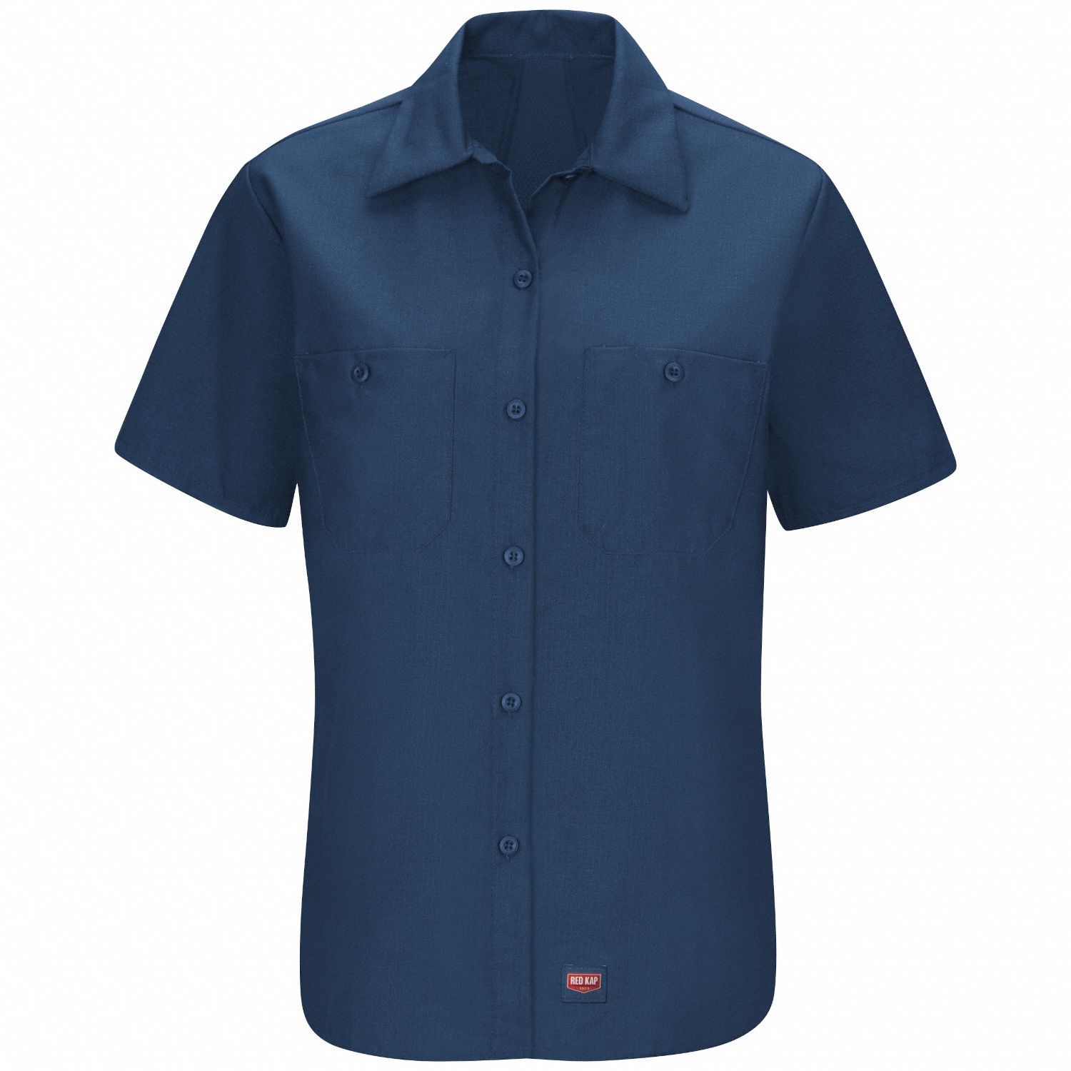 Work Shirt: Women's, 2XL, Navy, Ripstop Fabric, Short Sleeve Sleeve, Regular, 2 Pockets