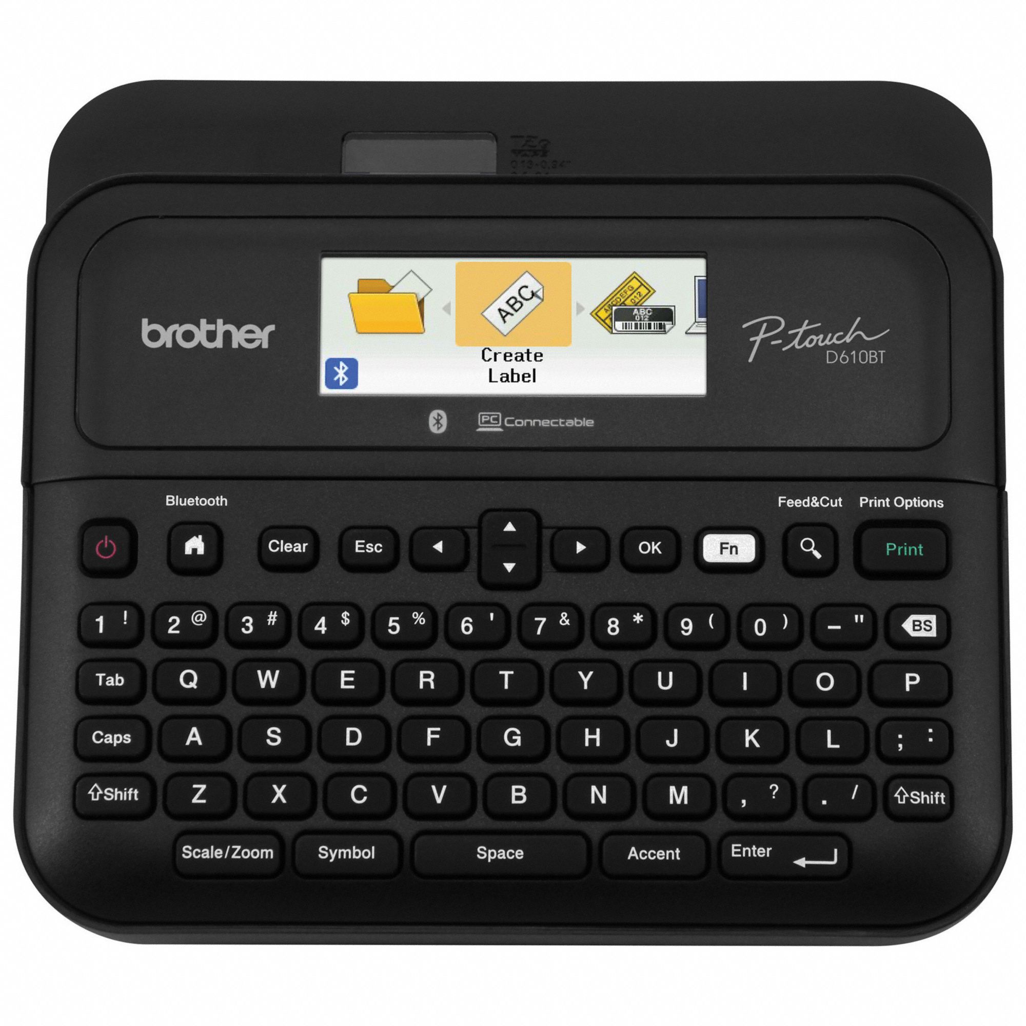 Desktop Printer: Bluetooth Connected, 1", 180 dpi Printhead Resolution, Continuous Roll