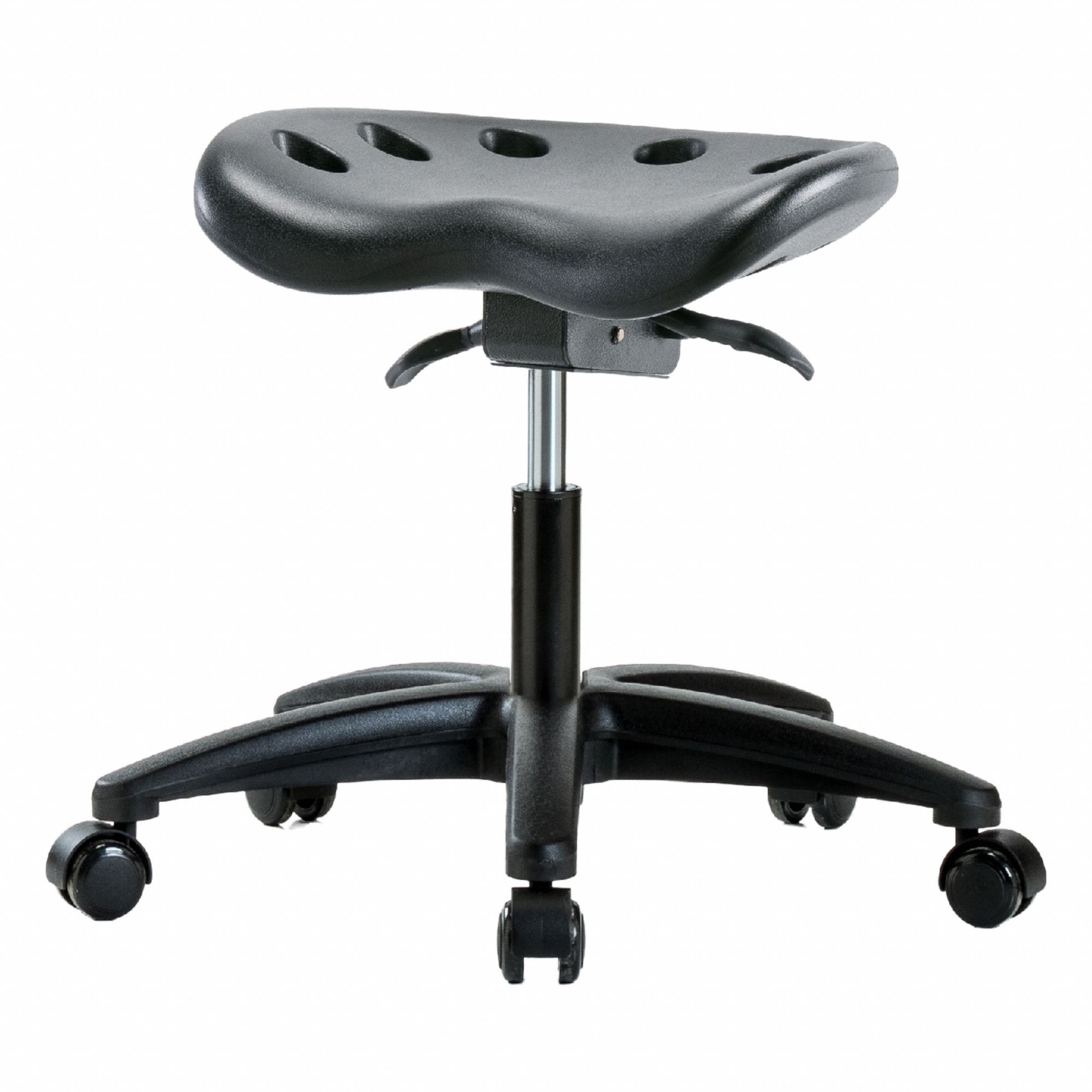 Tractor Stool: Polyurethane, Ht Range 16 1/2 in to 21 1/2 in, 17 in Seat Wd, 14 in Seat Dp, 0 Glides