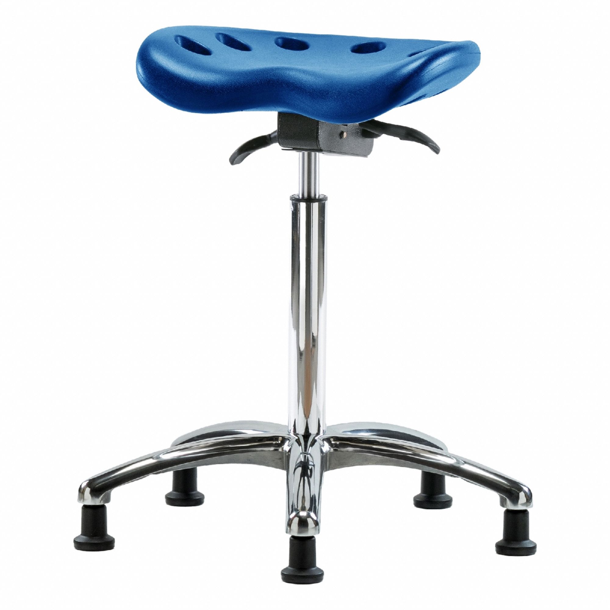 Tractor Stool: Polyurethane, Ht Range 23 in to 33 1/2 in, 17 in Seat Wd, 14 in Seat Dp, 5 Glides