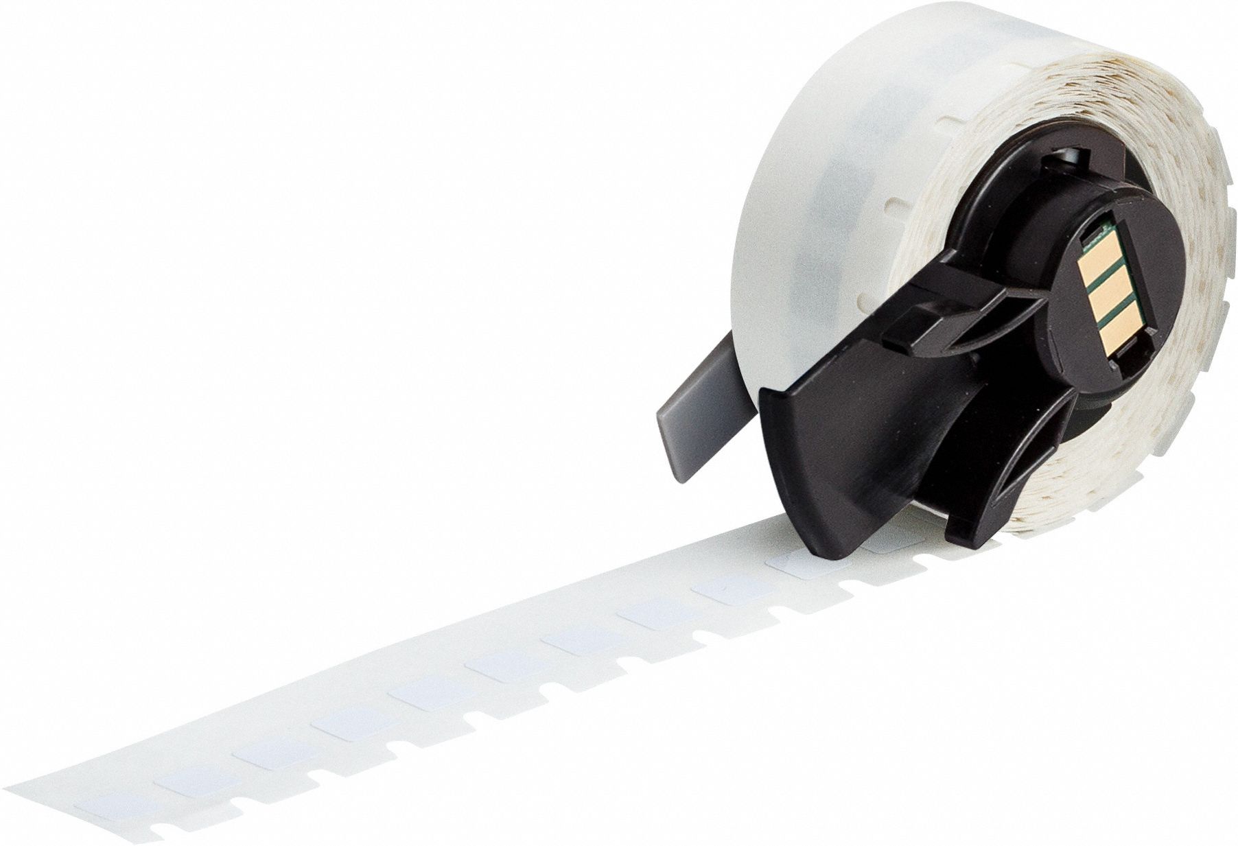 Pre-Cut Label Stock Roll: 1/4 in x 1/4 in, 1/4 in x 1/4 in, Polyester, White (Gloss), -40°F to 356°F