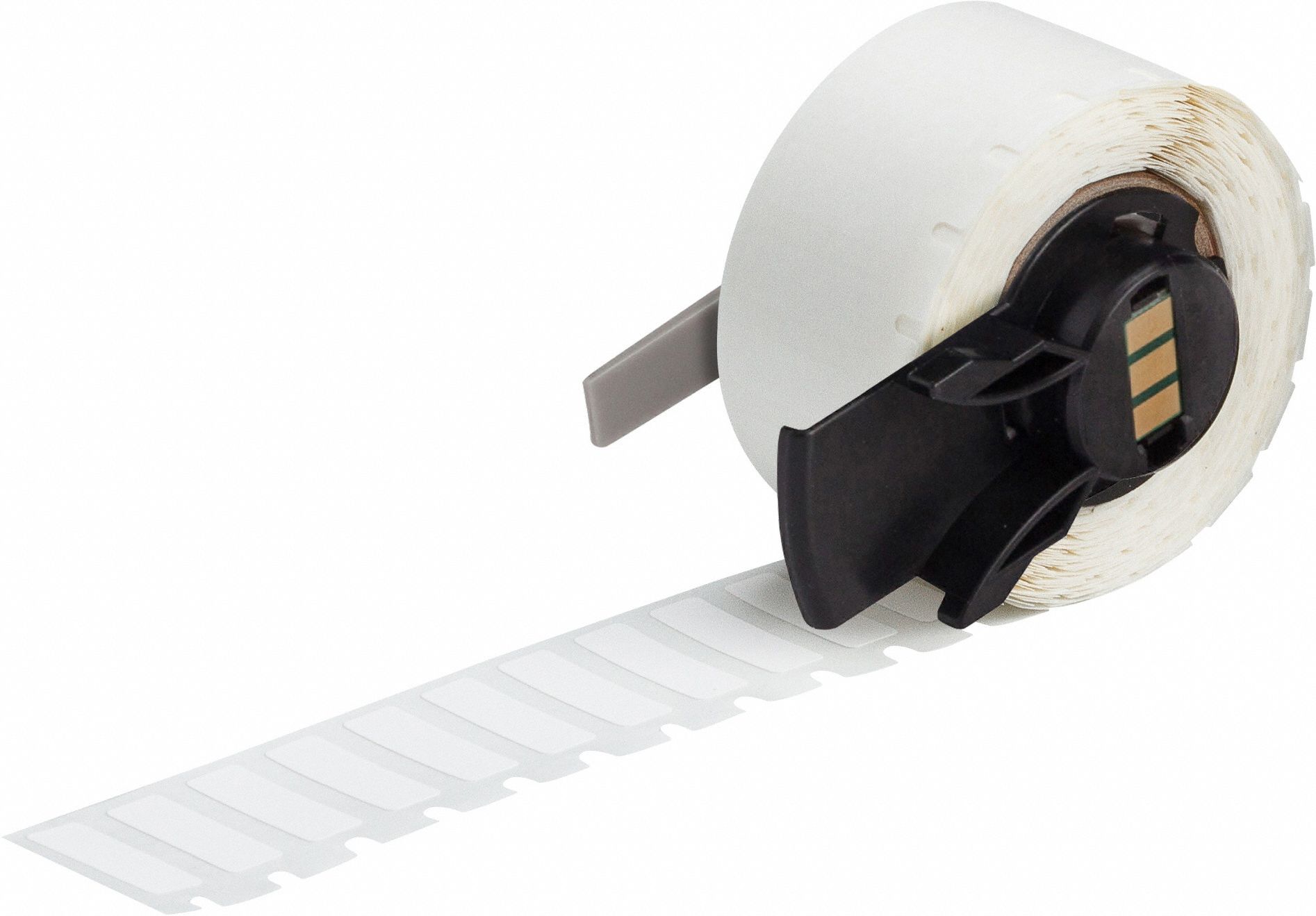 Pre-Cut Label Stock Roll: 1/4 in x 3/4 in, Acrylic, Permanent Adhesive, 750 Labels, Permanent