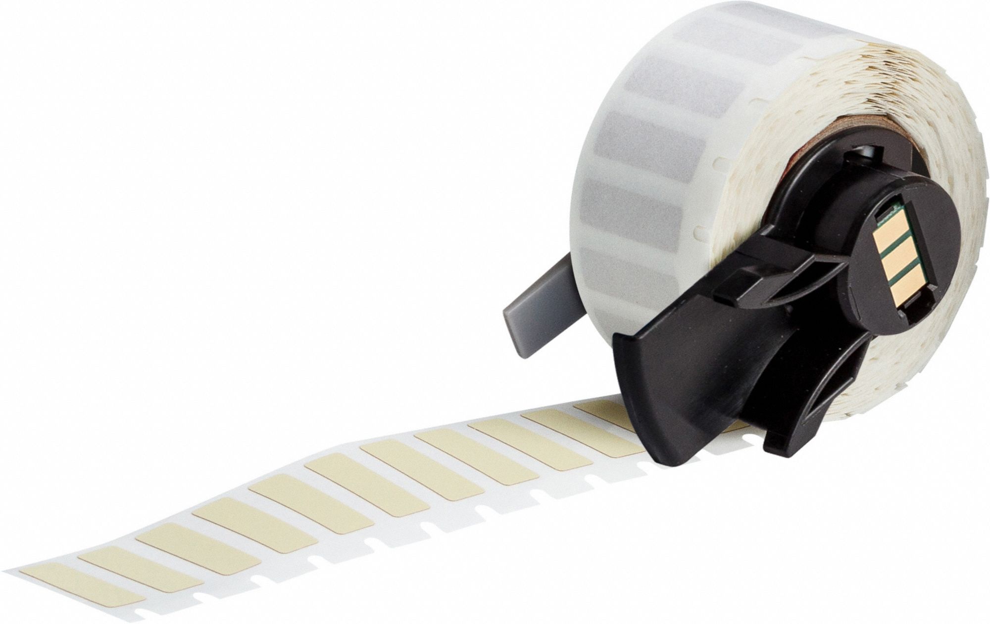 Pre-Cut Label Stock Roll: 3/4 in x 3/4 in, 3/4 in x 3/4 in, Polyimide, Permanent Adhesive