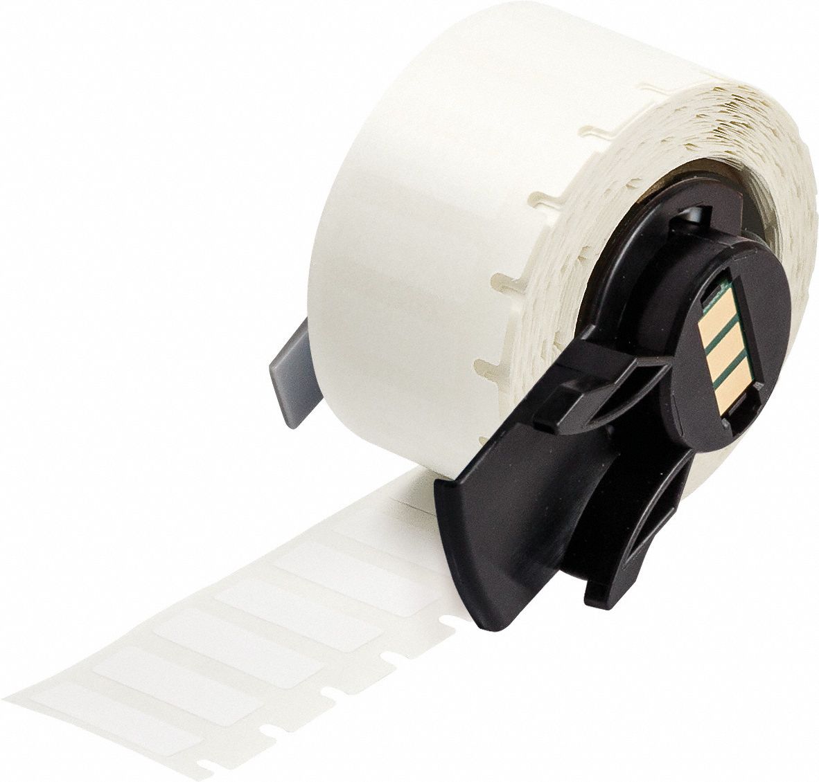 Pre-Cut Label Stock Roll: 1/4 in x 3/4 in, 3/4 in x 1/4 in, Polyester, White (Gloss), -40°F to 356°F