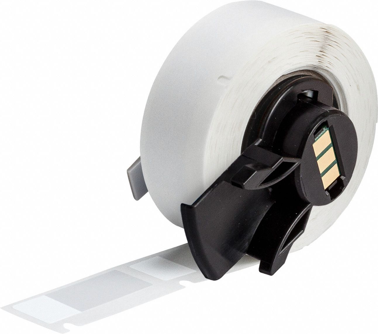 Wraparound Label: 1 1/4 in x 1/2 in, 1/2 in, Vinyl, White (Matte), For 10 AWG to 4 AWG Wire Gauge