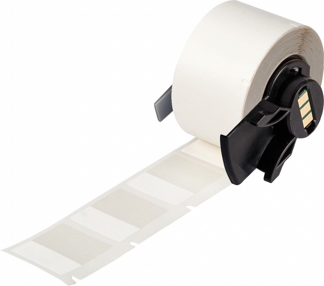 Wraparound Label: 1 1/4 in x 1 in, 1 in, Vinyl, White (Matte), For 10 AWG to 6 AWG Wire Gauge