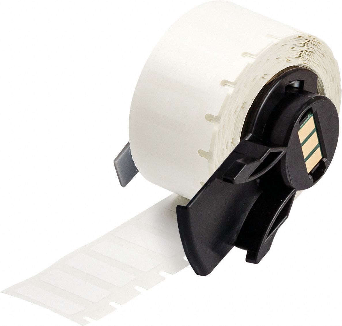 Wraparound Label: 1/4 in x 1 3/32 in, 1 1/8 in, Vinyl, White (Matte), 750 Labels Included