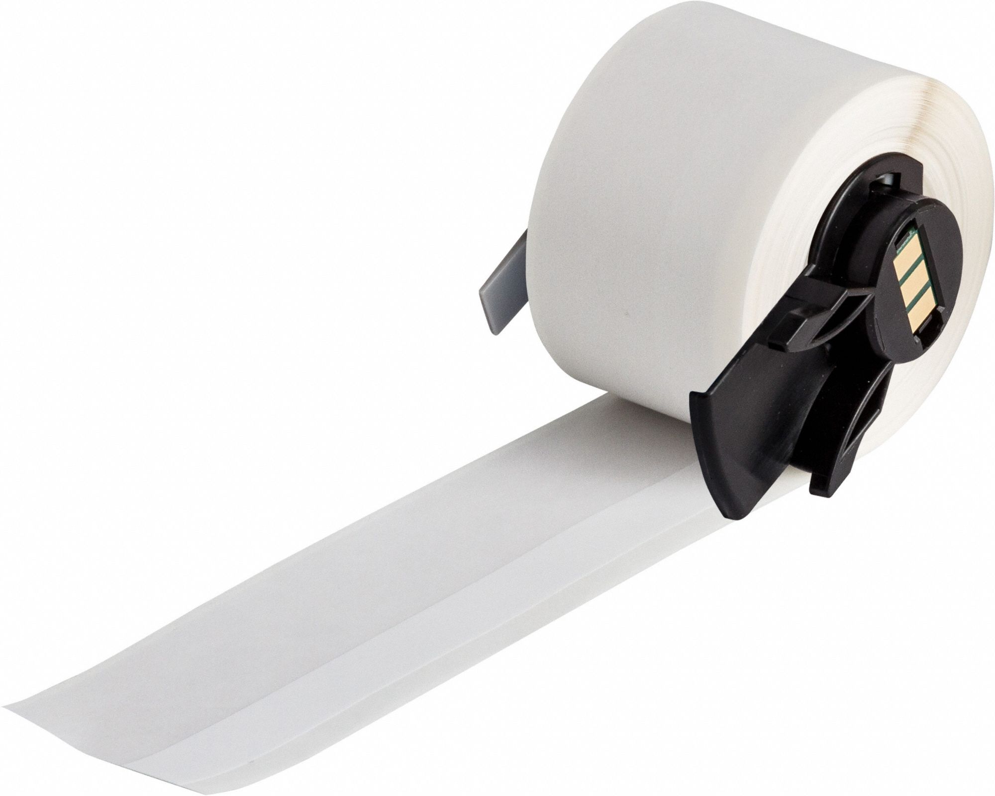 Wraparound Label: 1 1/2 in, 1 1/2 in x 50 ft, Vinyl, White (Matte)