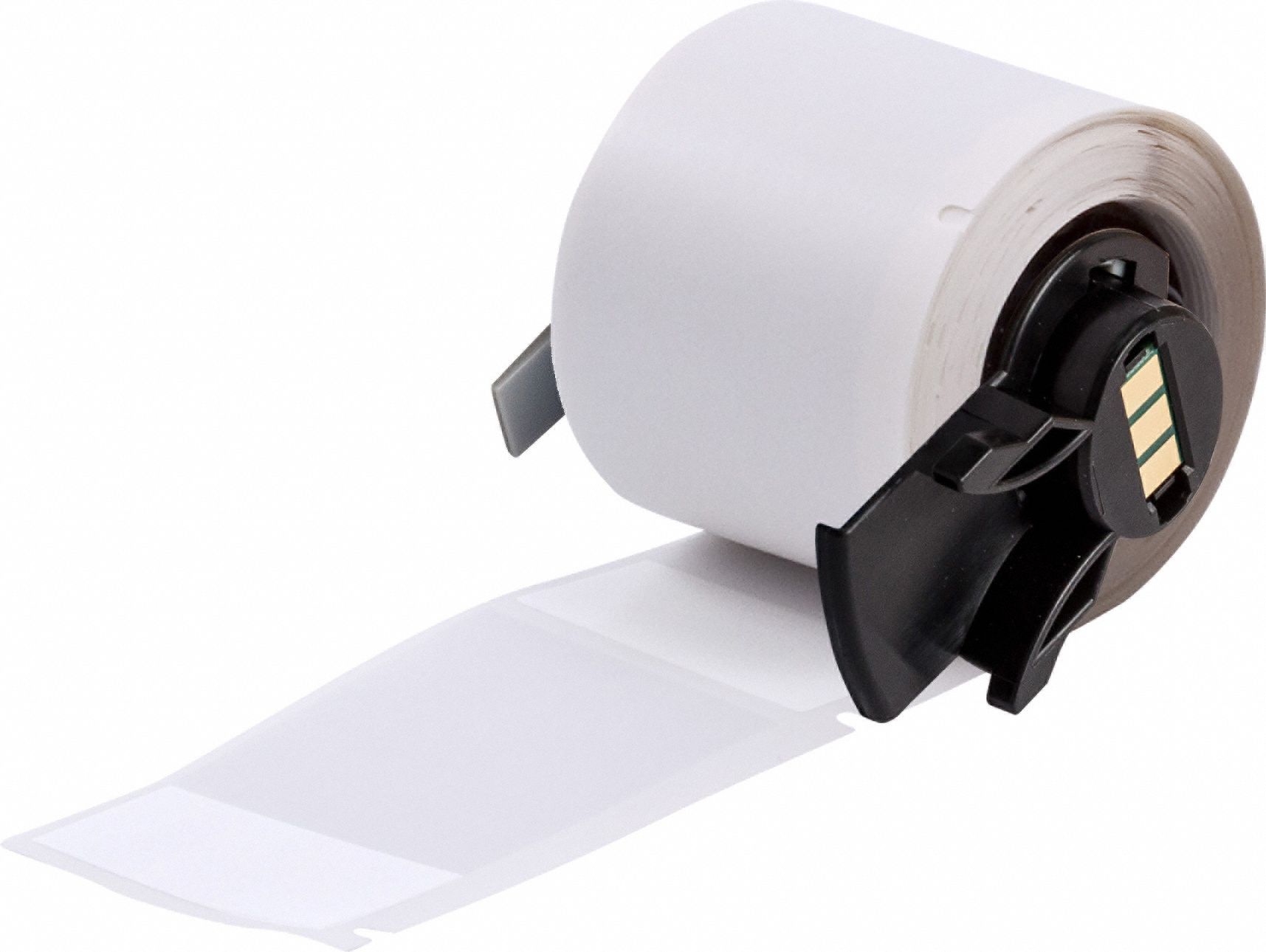 Wraparound Label: 2 1/2 in x 1 1/2 in, 1 1/2 in, Vinyl, White (Matte), For 4 AWG to 0 AWG Wire Gauge