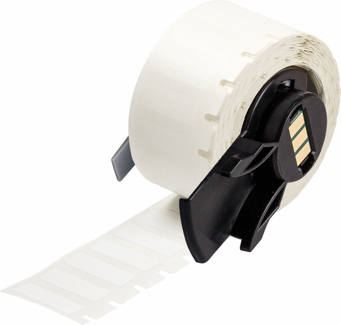 Pre-Cut Label Stock Roll: 3/8 in x 1 in, Acrylic, Aggressive Adhesive/Permanent Adhesive, 500 Labels