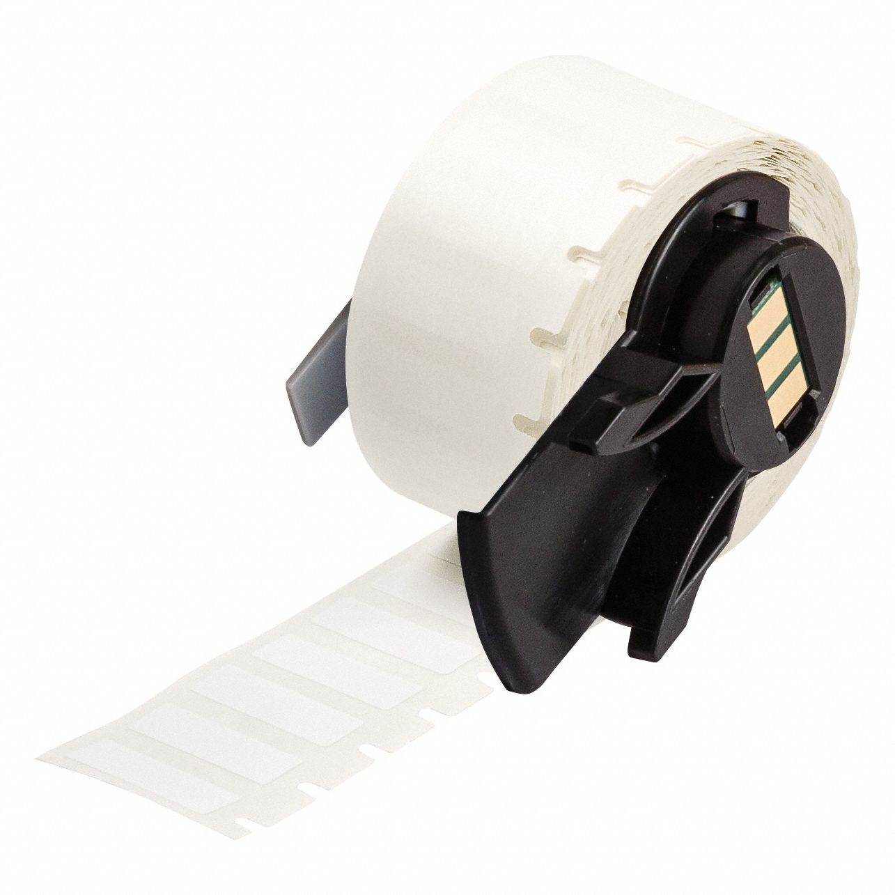 Wraparound Label: 1 in x 3/8 in, Nylon, Black on White, For 12 AWG to 10 AWG Wire Gauge