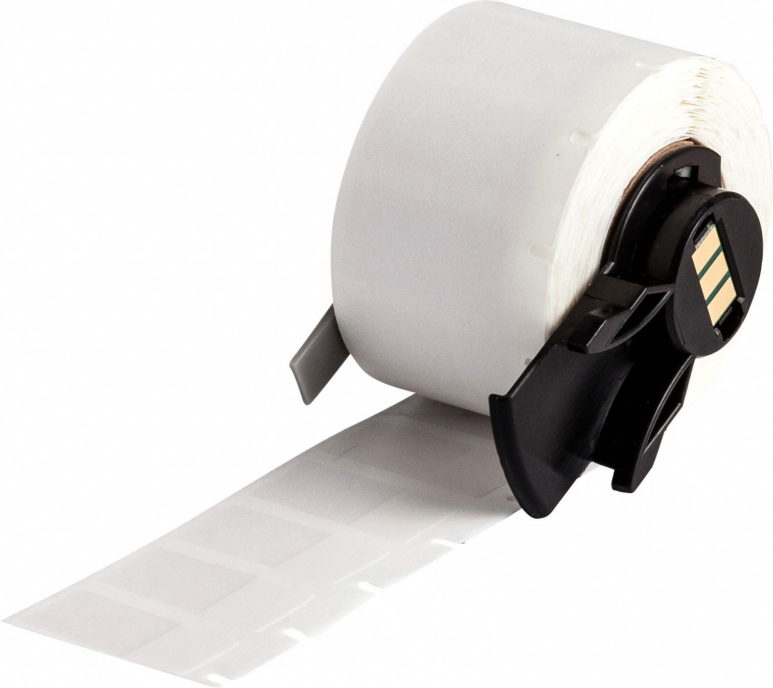 Wraparound Label: 1 in x 1/2 in, 1/2 in, Vinyl, White (Matte), For 12 AWG to 10 AWG Wire Gauge
