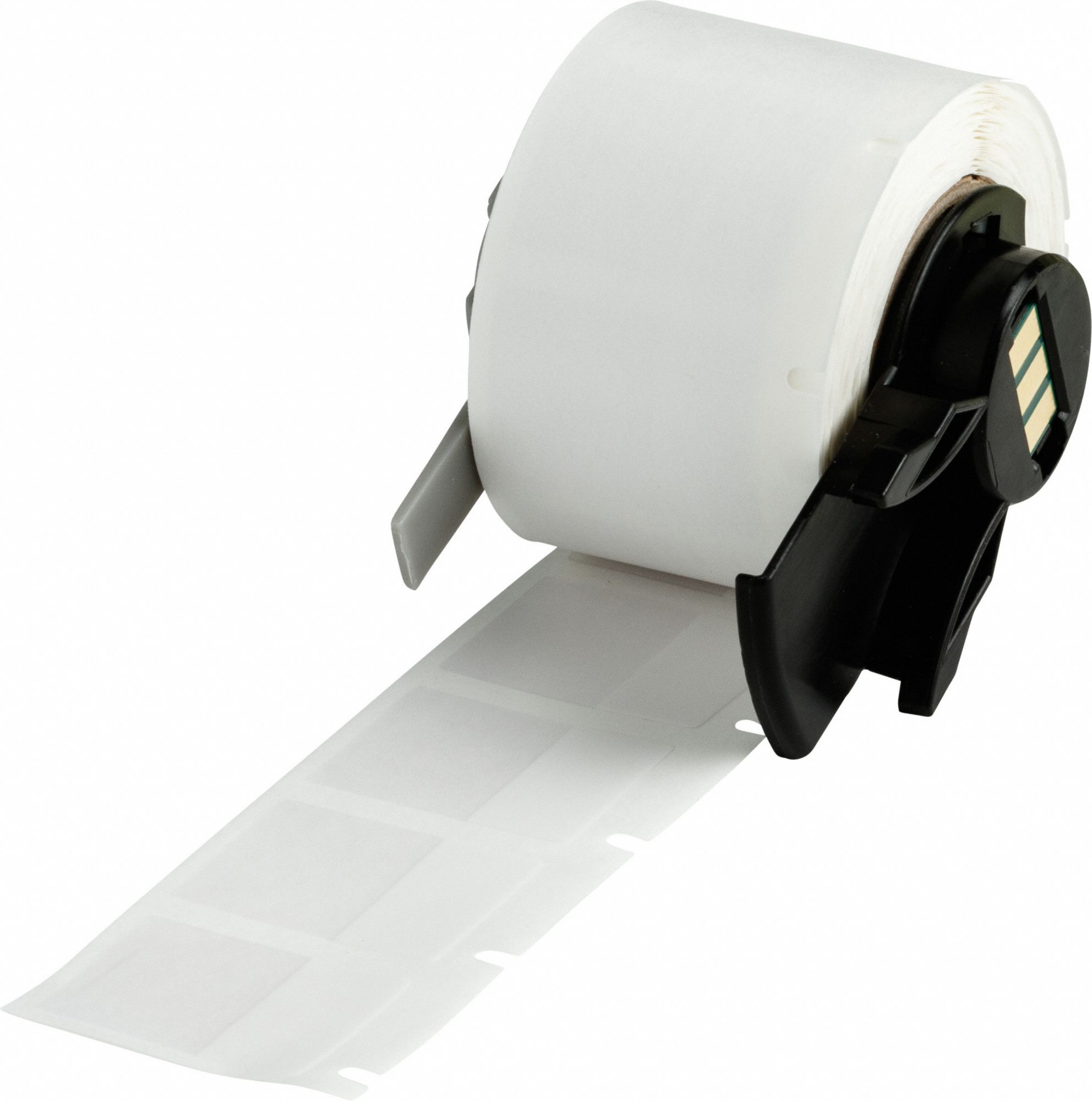 Wraparound Label: 1 in x 3/4 in, 3/4 in, Vinyl, White (Matte), For 10 AWG to 3 AWG Wire Gauge