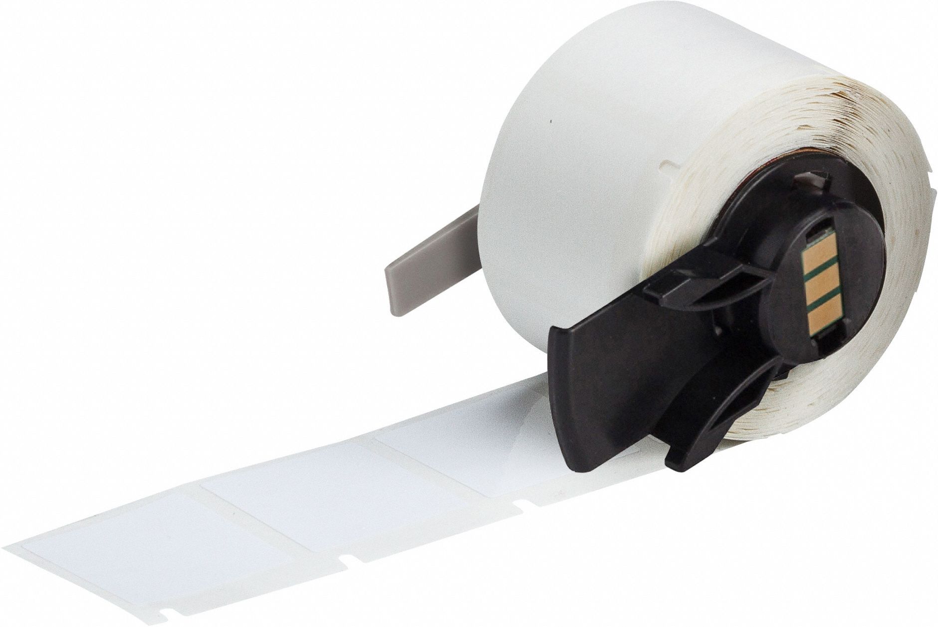 Pre-Cut Label Stock Roll: 1 in x 1 in, Acrylic, Aggressive Adhesive/Permanent Adhesive, 250 Labels