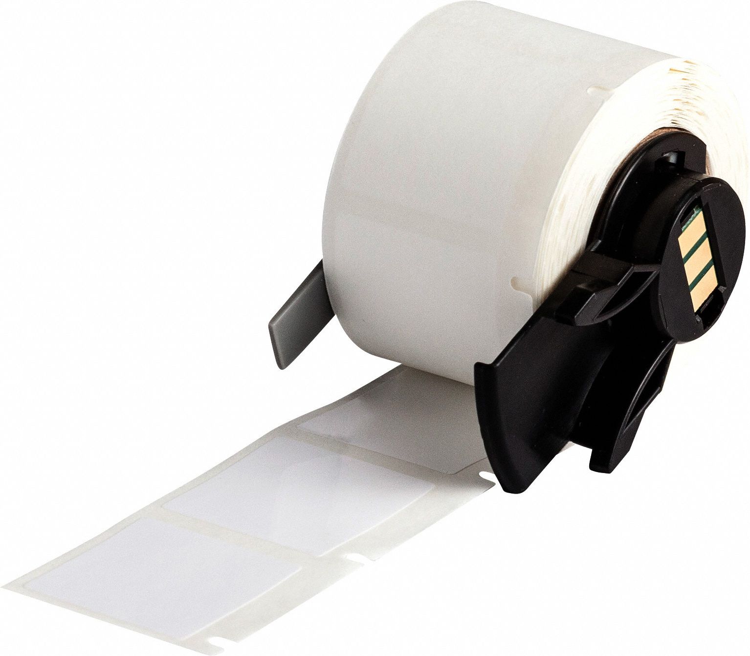 Pre-Cut Label Stock Roll: 1 in x 1 in, Acrylic, Aggressive Adhesive/Permanent Adhesive, 250 Labels