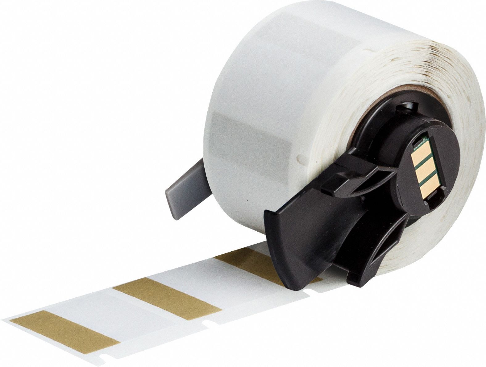 Wraparound Label: 1 in x 1 in, 1 in, Vinyl, Brown (Matte), For 16 AWG to 8 AWG Wire Gauge