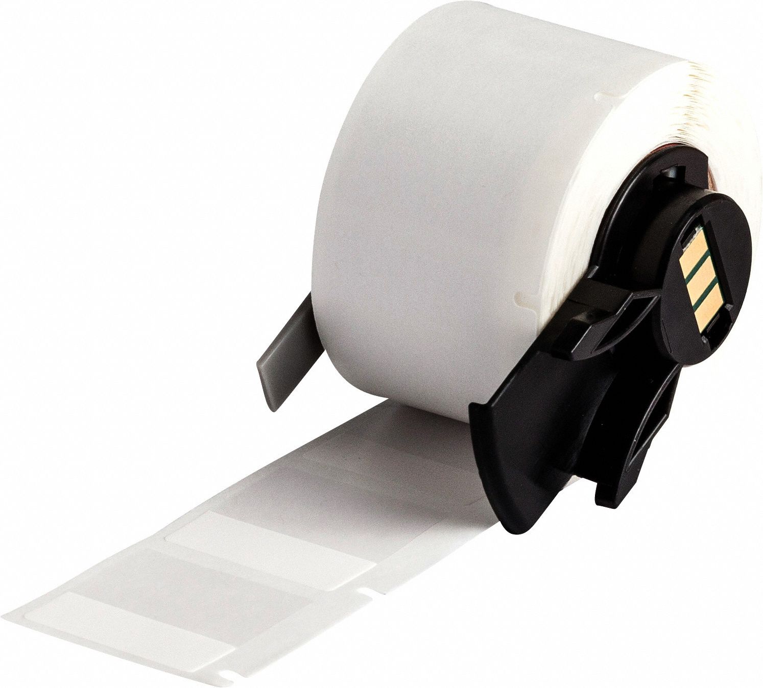 Wraparound Label: 1 in x 1 in, 1 in, Vinyl, White (Matte), For 16 AWG to 8 AWG Wire Gauge