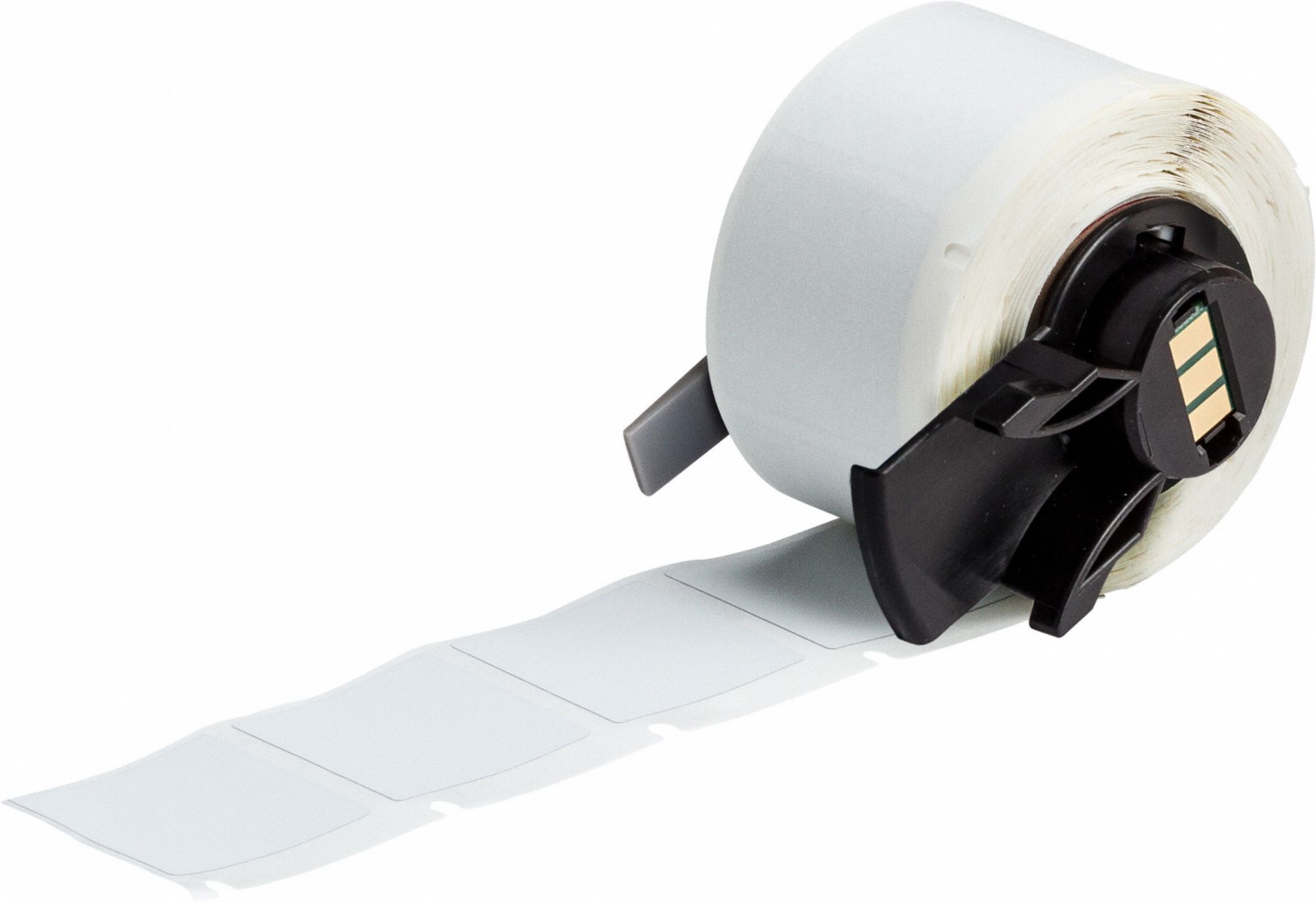 Pre-Cut Label Stock Roll: 1 in x 1 in, 1 in x 1 in, Polyester, Metal Detectable, Gray