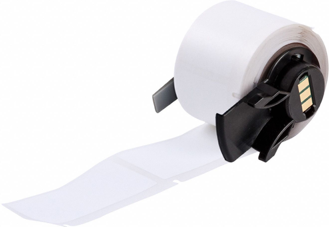 Pre-Cut Label Stock Roll: Tamper Indicating, 2 in x 1 in, 1 in x 2 in, White (Matte)