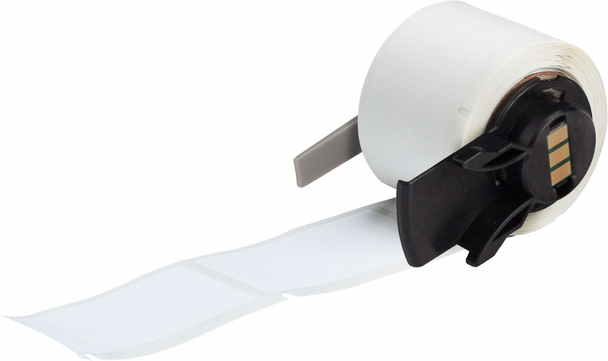 Pre-Cut Label Stock Roll: 2 in x 1 in, Acrylic, Permanent Adhesive, 100 Labels, Permanent