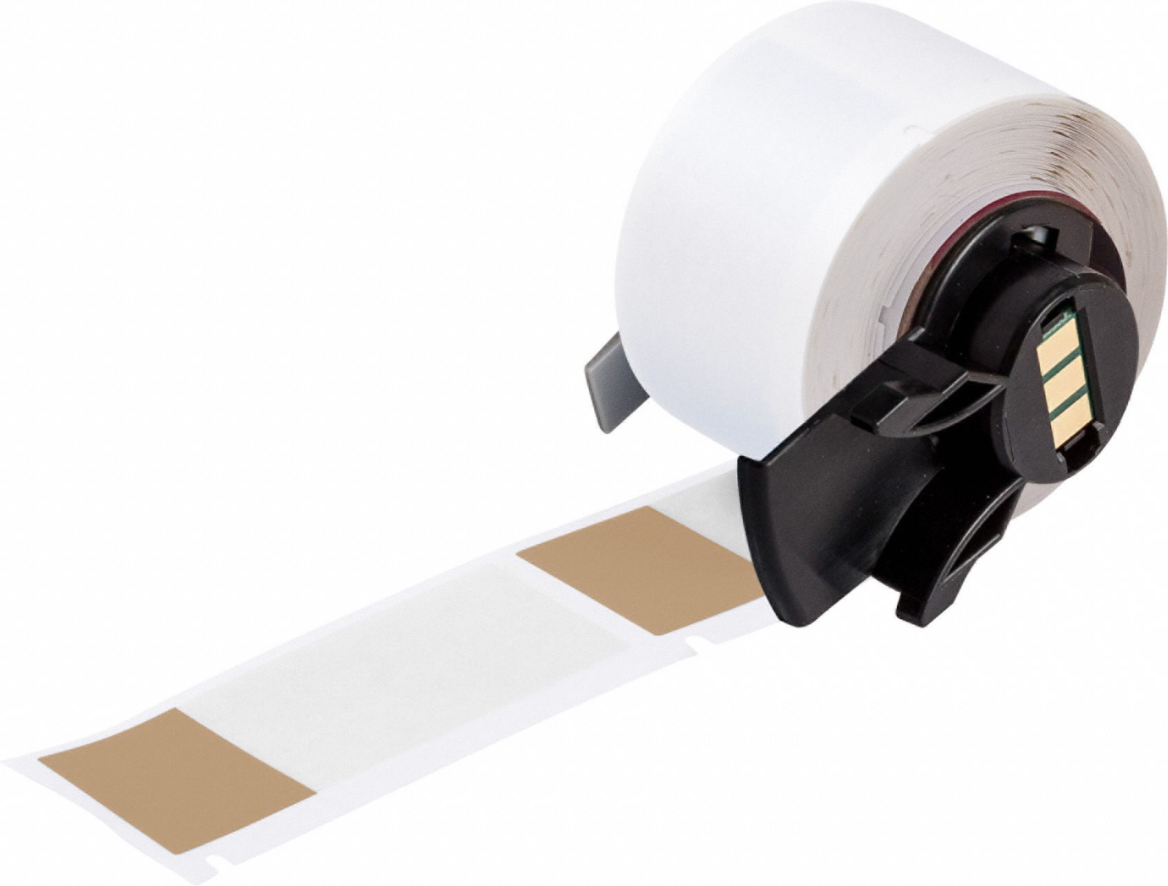 Wraparound Label: 2 1/2 in x 1 in, 1 in, Vinyl, Brown (Matte), For 6 AWG to 0 AWG Wire Gauge