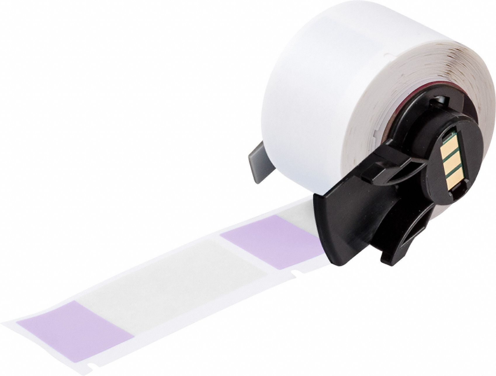 Wraparound Label: 2 1/2 in x 1 in, 1 in, Vinyl, Purple (Matte), For 6 AWG to 0 AWG Wire Gauge