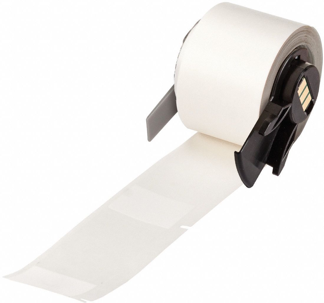 Wraparound Label: 2 1/2 in x 1 in, Polyvinyl Fluoride, Black on White, For 6 AWG to 0 AWG Wire Gauge