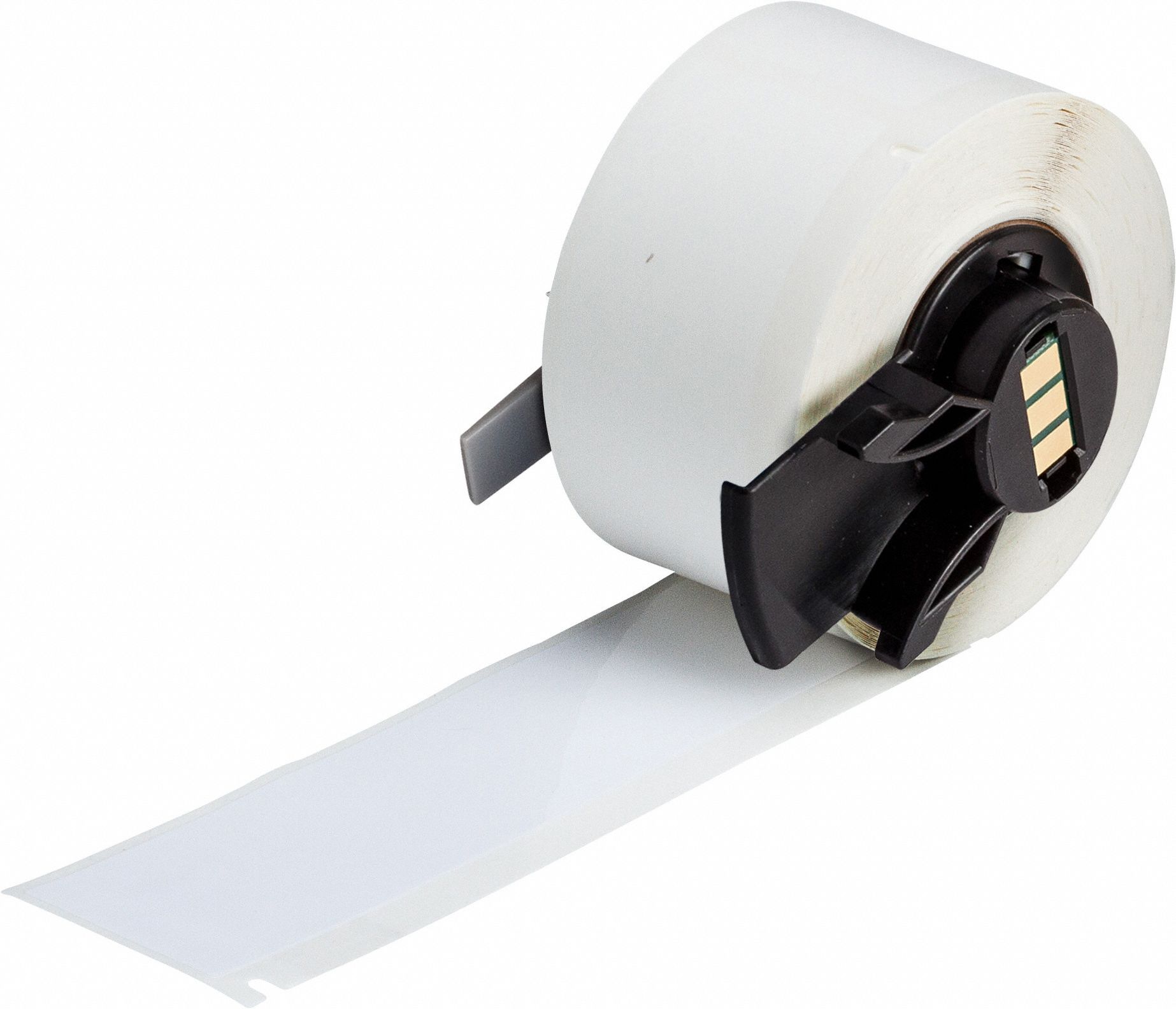 Pre-Cut Label Stock Roll: 1 in x 4 in, Acrylic, Aggressive Adhesive/Permanent Adhesive, 100 Labels