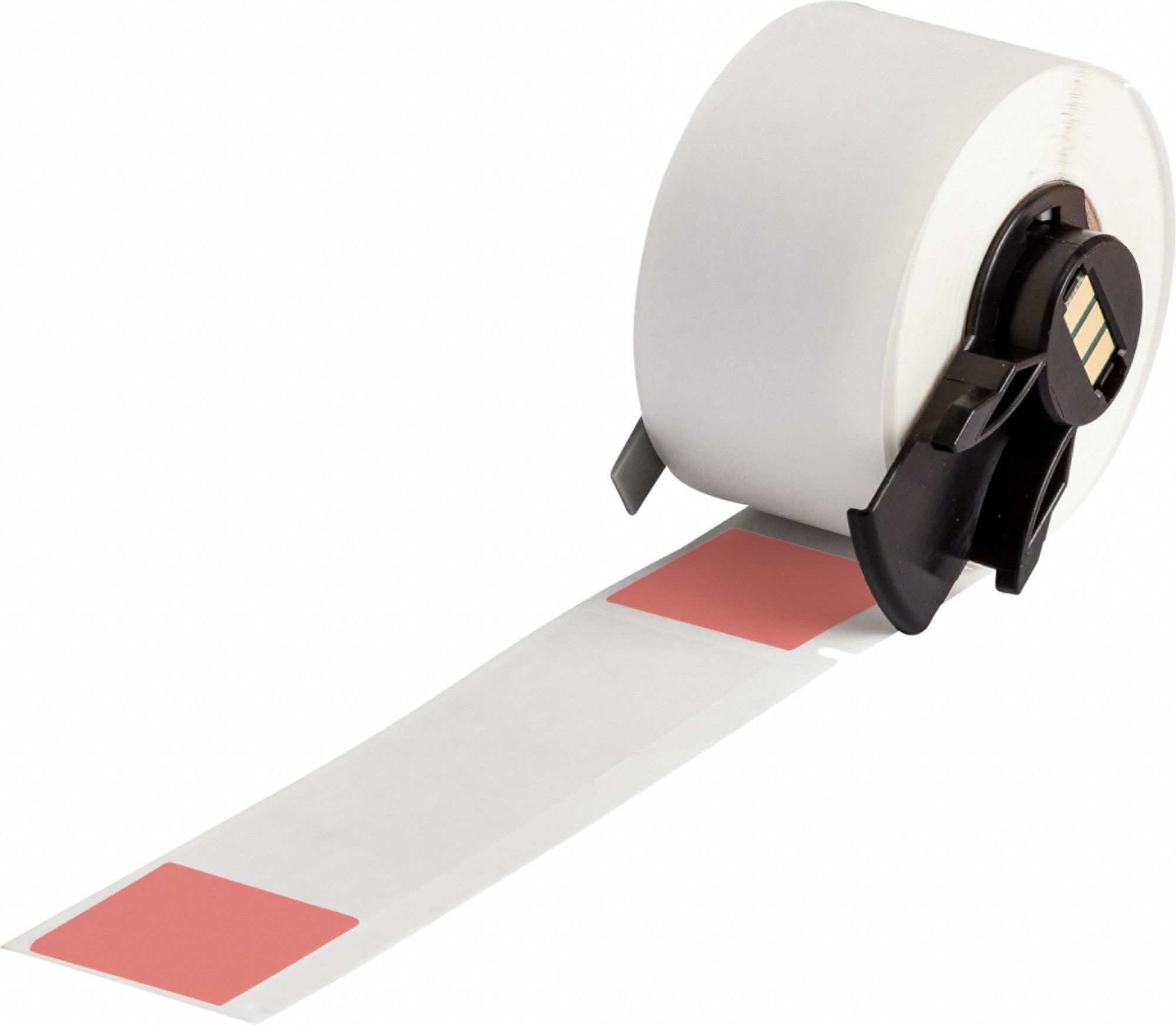 Wraparound Label: 4 in x 1 in, 1 in, Vinyl, Red (Matte), For 1 AWG to 500 kcmil Wire Gauge