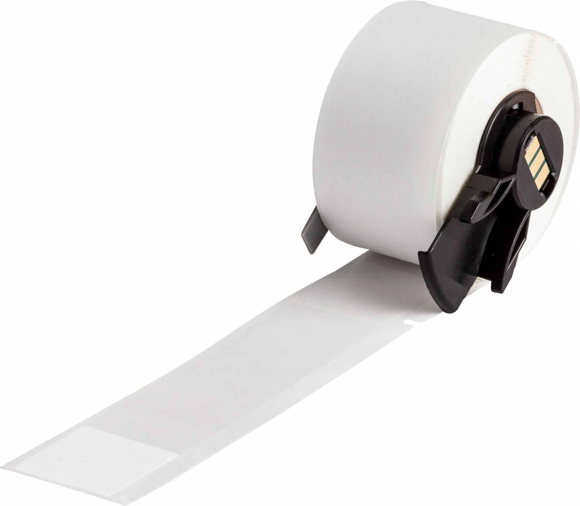 Wraparound Label: 4 in x 1 in, 1 in, Vinyl, White (Matte), For 1 AWG to 500 kcmil Wire Gauge