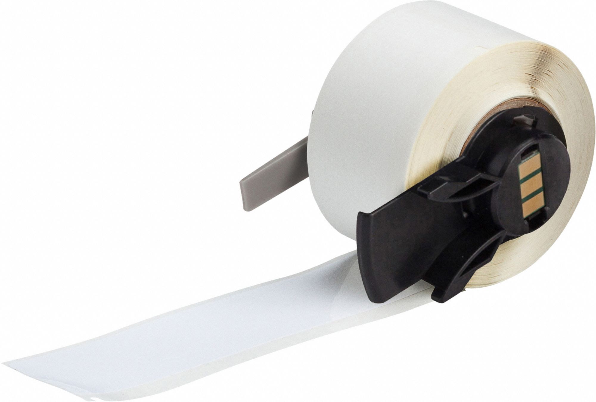 Pre-Cut Label Stock Roll: 1 in x 4 in, Rubber, Aggressive Adhesive/Permanent Adhesive, 100 Labels