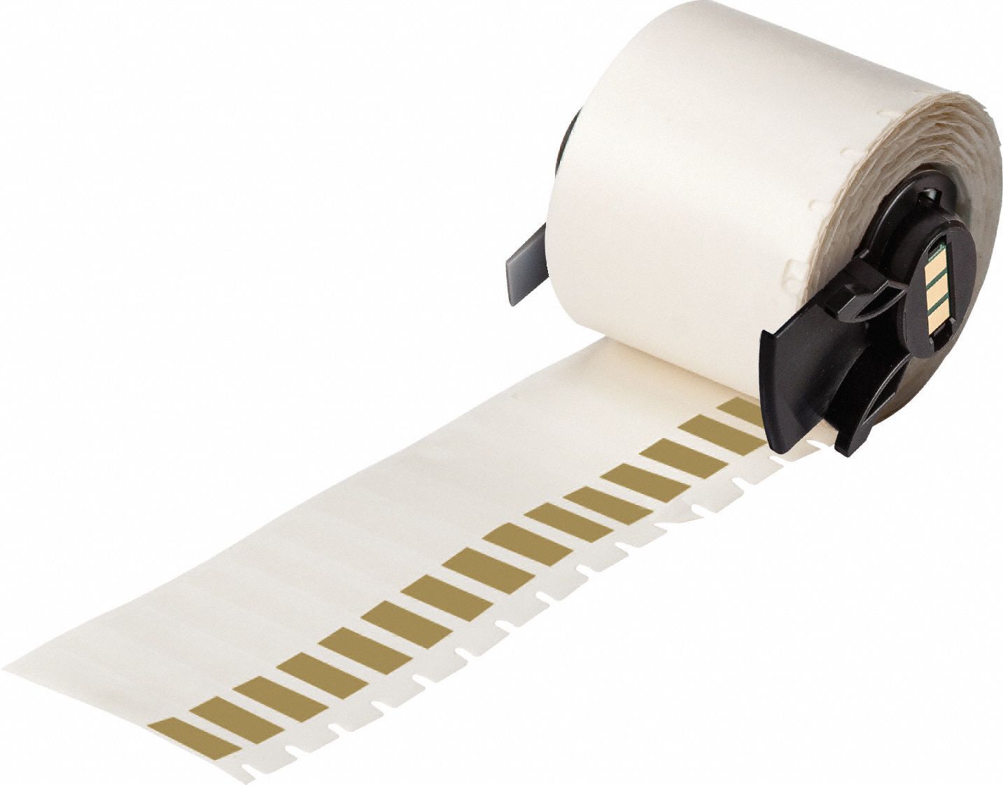 Wraparound Label: 1 1/2 in x 1/4 in, 1/4 in, Vinyl, Brown (Matte), For 10 AWG to 4 AWG Wire Gauge