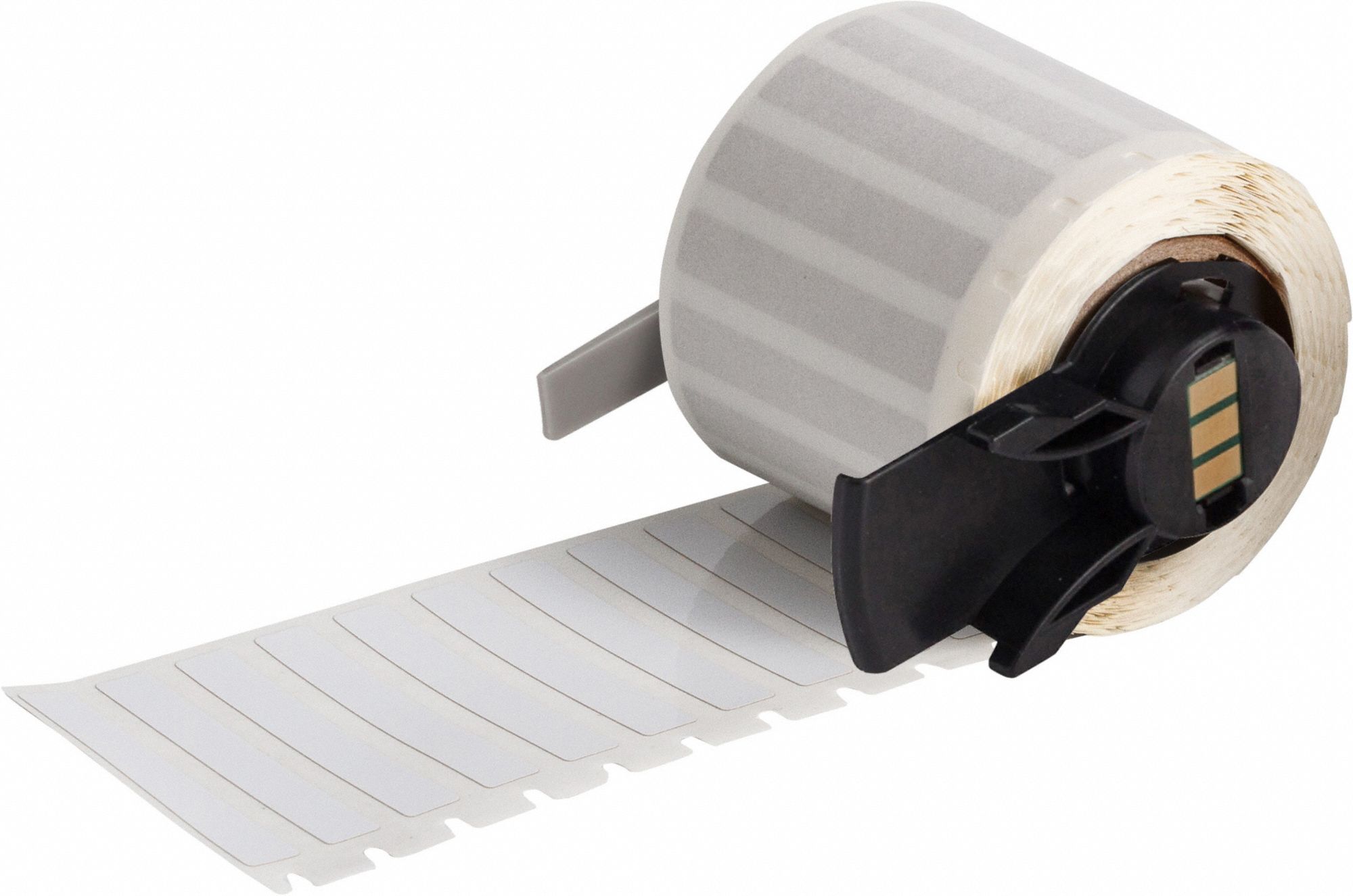 Pre-Cut Label Stock Roll: 1/4 in x 1 1/2 in, 1 1/2 in, Polyimide, White (Gloss), 750 Labels per Roll
