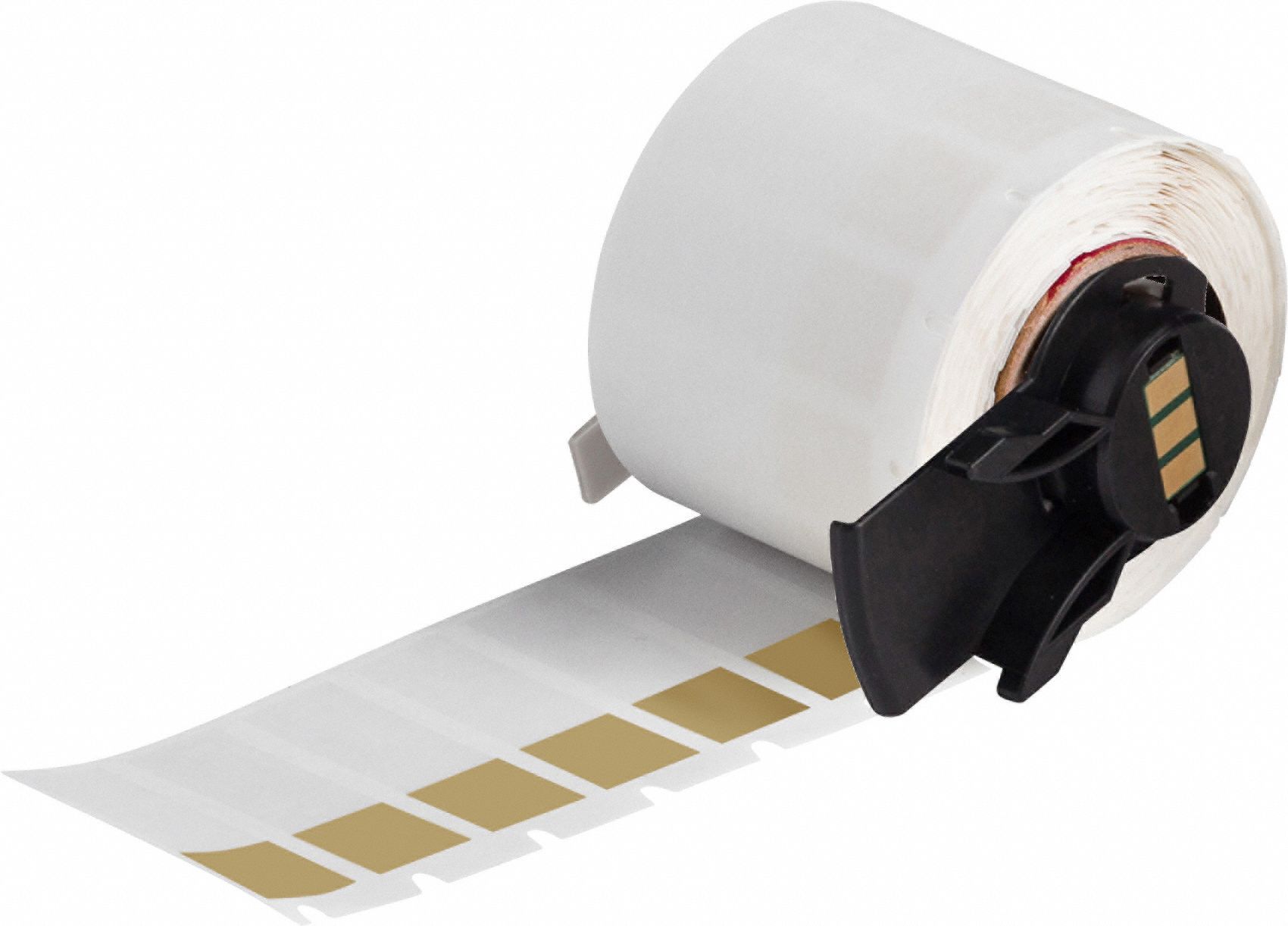 Wraparound Label: 1 1/2 in x 1/2 in, 1/2 in, Vinyl, Brown (Matte), For 10 AWG to 4 AWG Wire Gauge