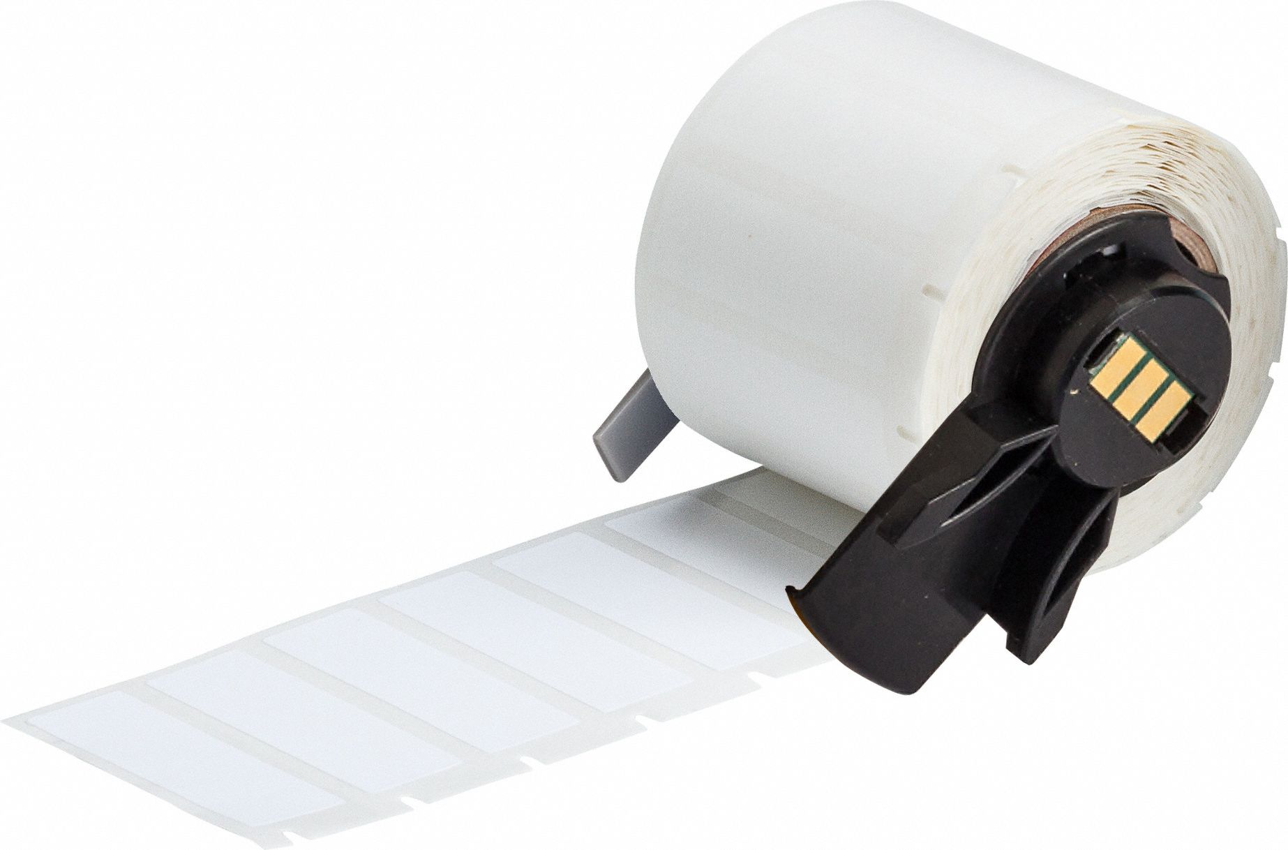 Pre-Cut Label Stock Roll: 1/2 in x 1 1/2 in, Acrylic, Permanent Adhesive, 500 Labels, Permanent