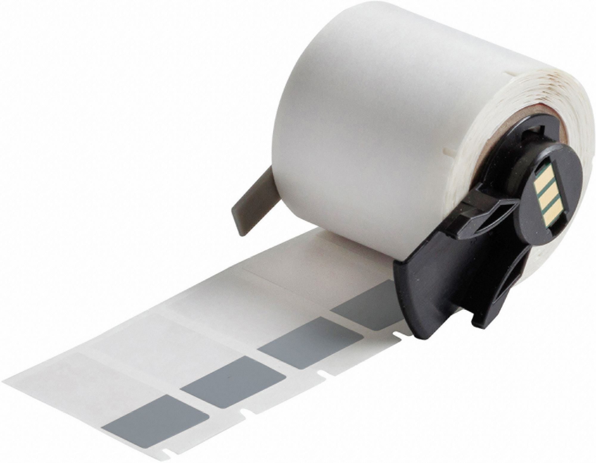 Wraparound Label: 1 1/2 in x 3/4 in, 3/4 in, Vinyl, Gray (Matte), For 10 AWG to 4 AWG Wire Gauge