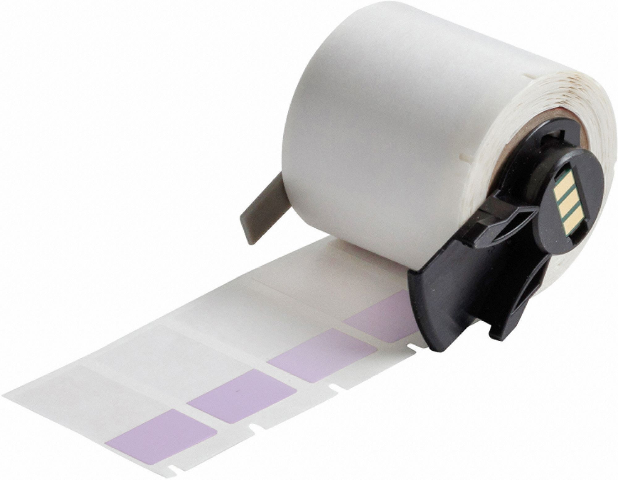 Wraparound Label: 1 1/2 in x 3/4 in, 3/4 in, Vinyl, Purple (Matte), For 10 AWG to 4 AWG Wire Gauge