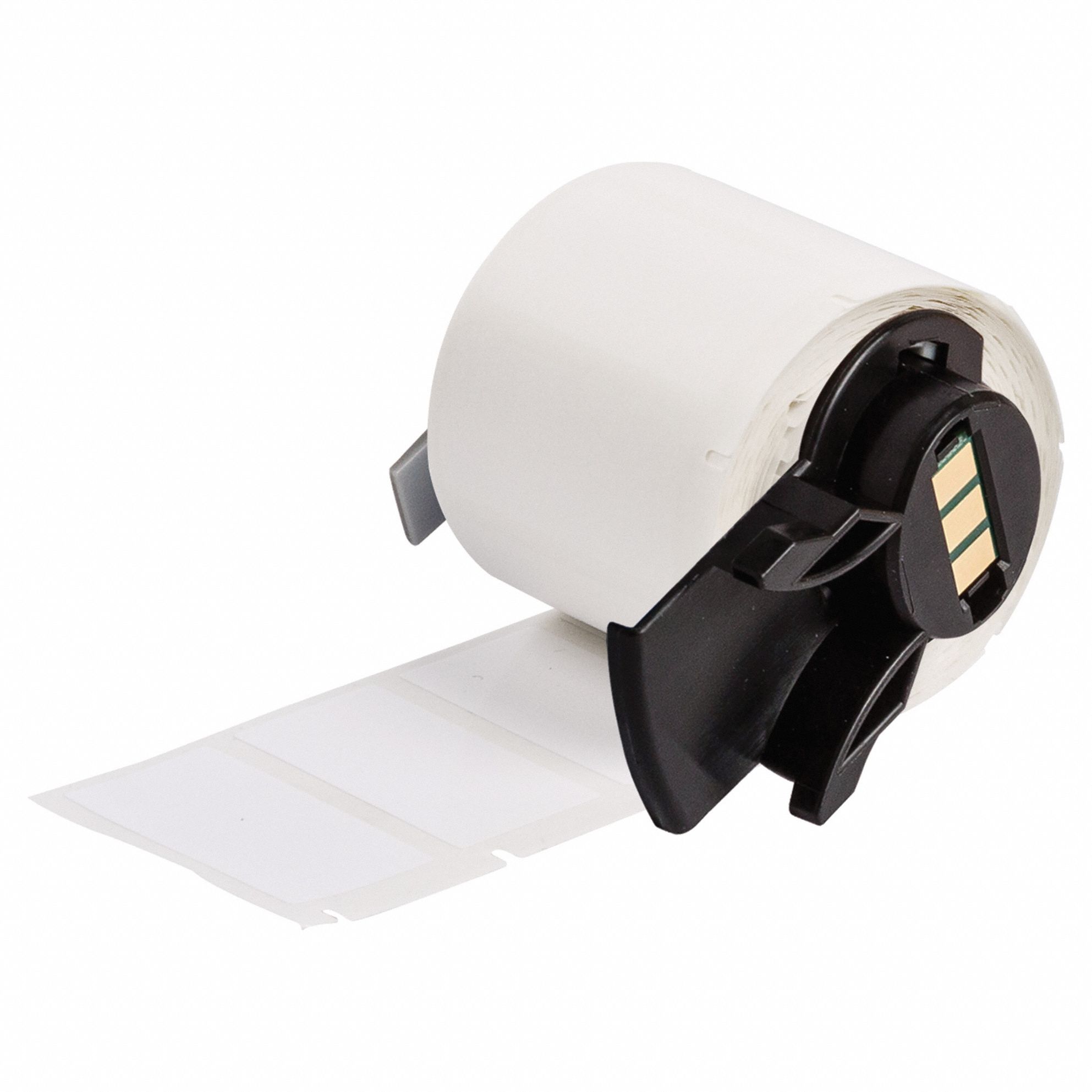 Wraparound Label: 3/4 in x 1 1/2 in, Nylon, Black on White, For 10 AWG to 4 AWG Wire Gauge