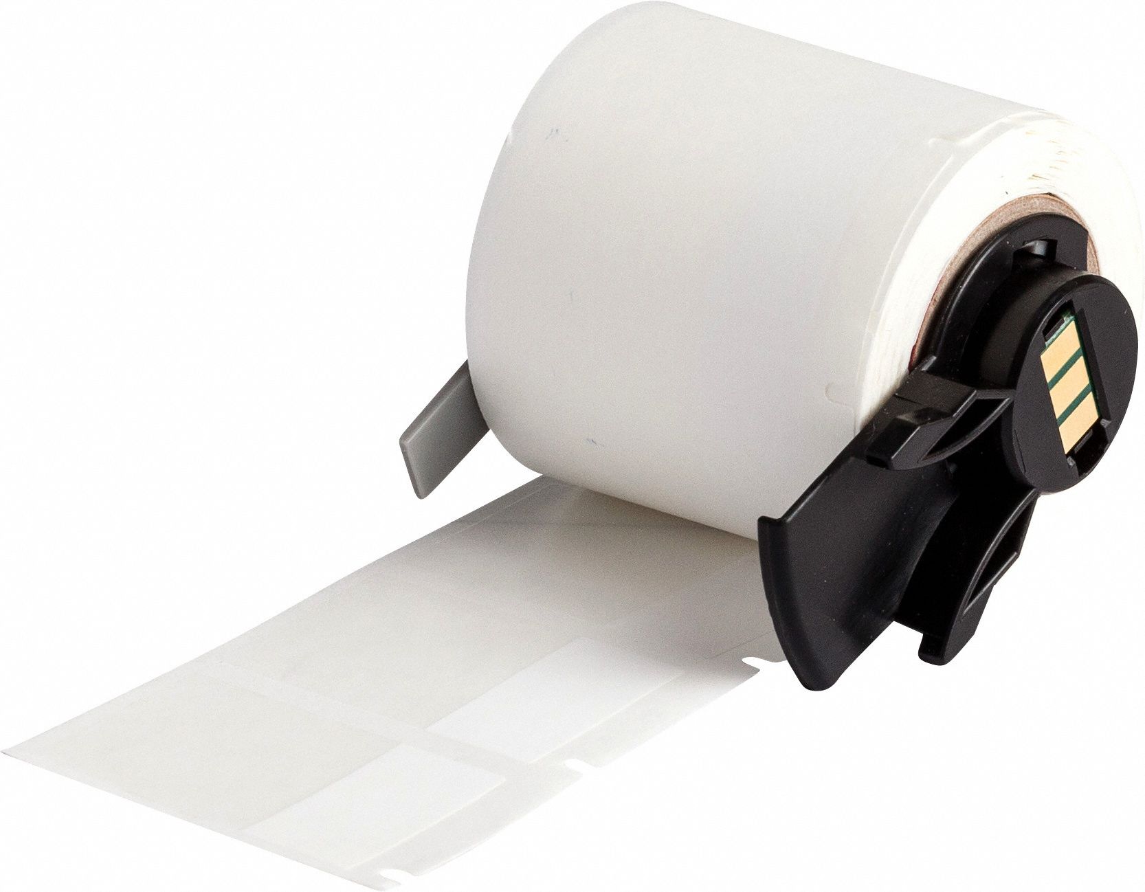 Wraparound Label: 1 1/2 in x 1 in, Polyvinyl Fluoride, Black on White