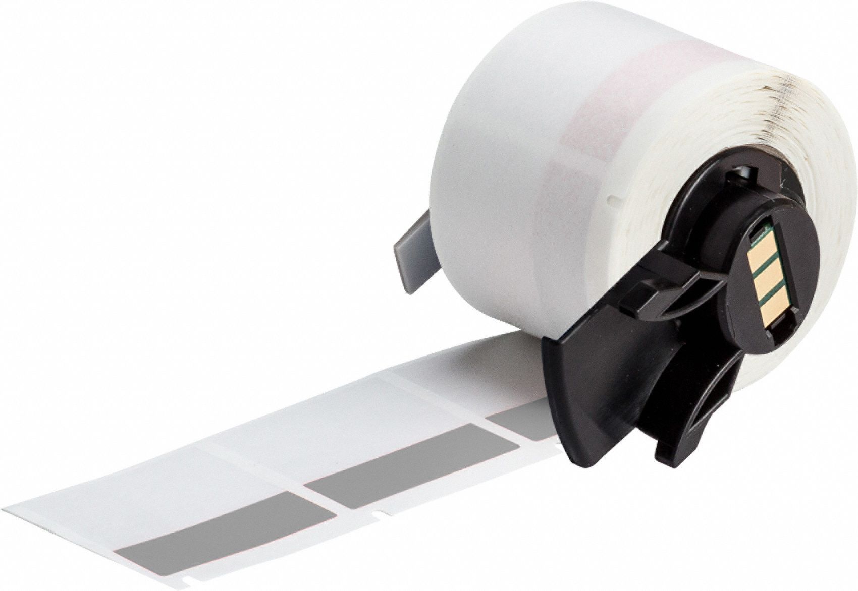 Wraparound Label: 1 1/2 in x 1 1/2 in, 1 1/2 in, Vinyl, Gray (Matte), For 10 AWG to 4 AWG Wire Gauge