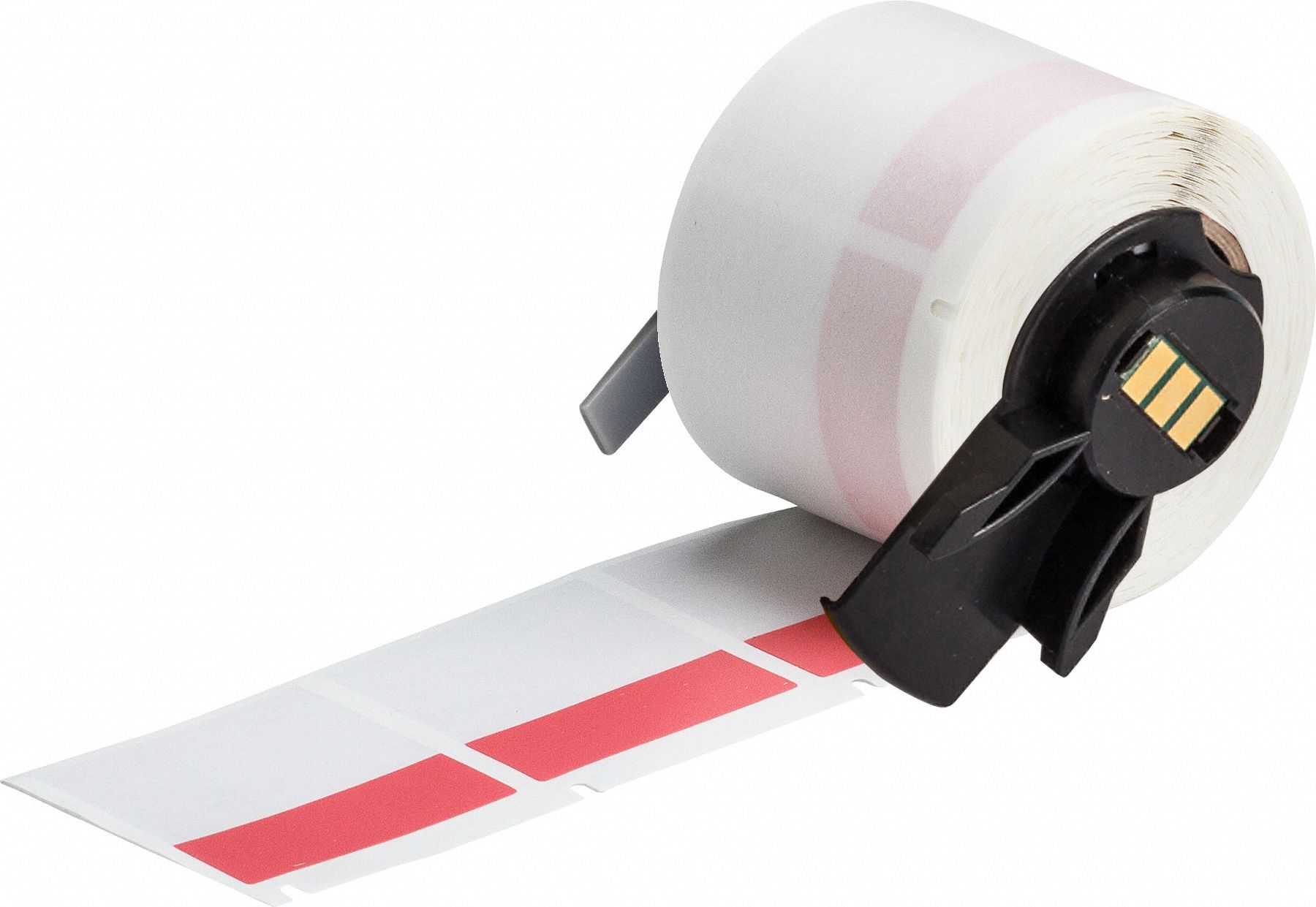 Wraparound Label: 1 1/2 in x 1 1/2 in, 1 1/2 in, Vinyl, Red (Matte), For 10 AWG to 4 AWG Wire Gauge