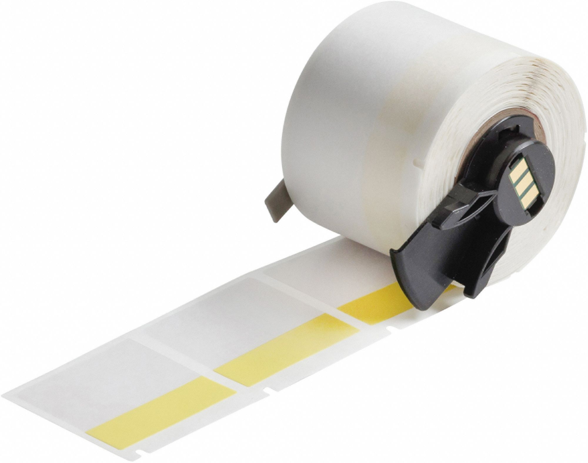 Wraparound Label: 1 1/2 in x 1 1/2 in, 1 1/2 in, Vinyl, Yellow (Matte), 250 Labels Included