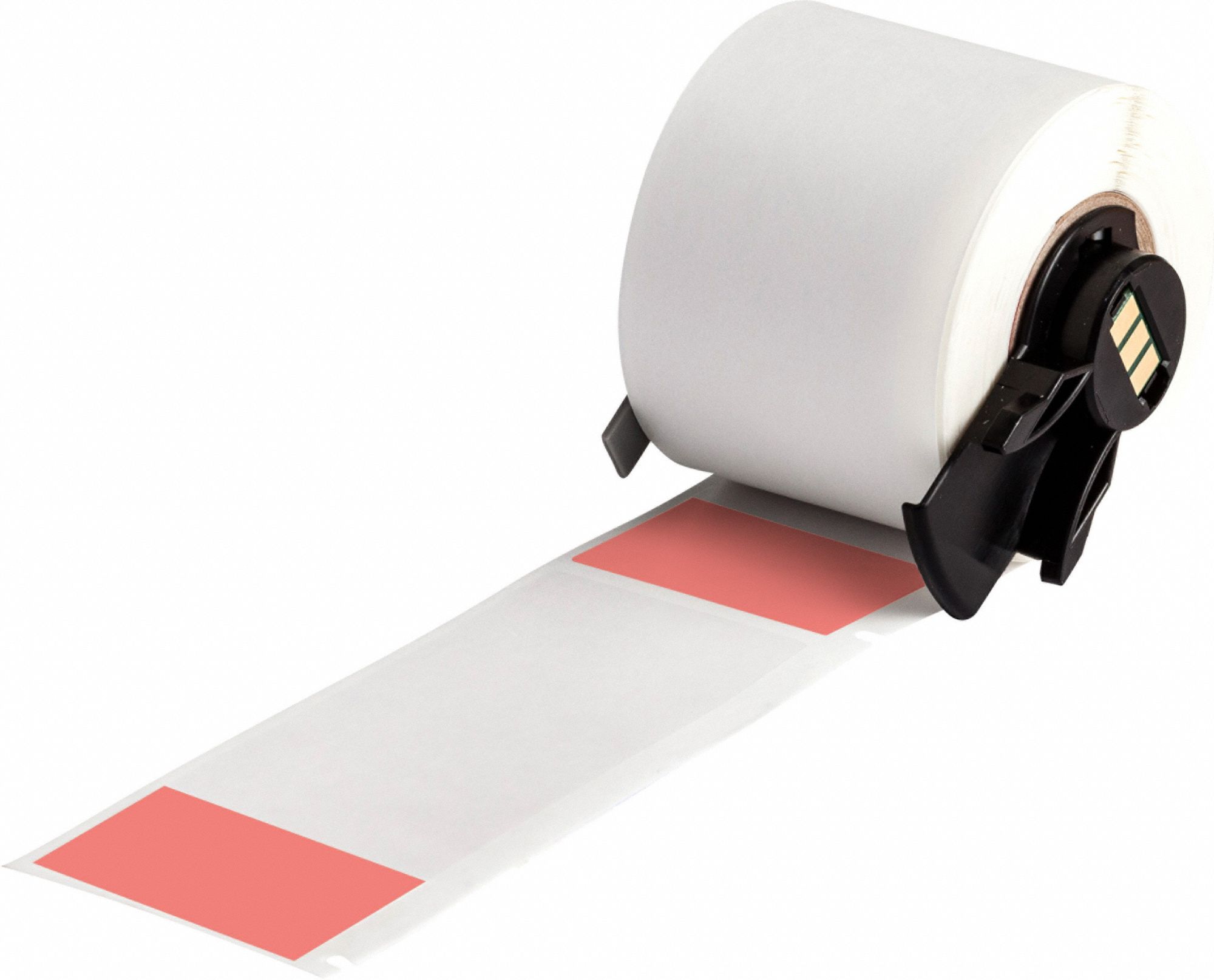 Wraparound Label: 4 in x 1 1/2 in, 1 1/2 in, Vinyl, Red (Matte), For 1 AWG to 500 kcmil Wire Gauge