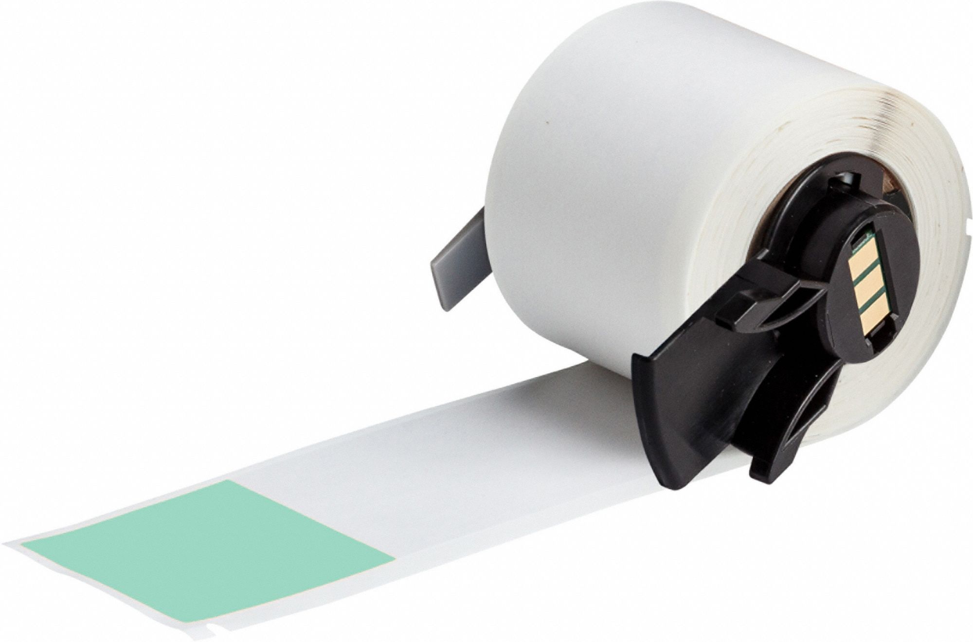 Wraparound Label: 6 in x 1 1/2 in, 1 1/2 in, Vinyl, Green (Matte), For 0.64 in to 1.43 in Wire Dia