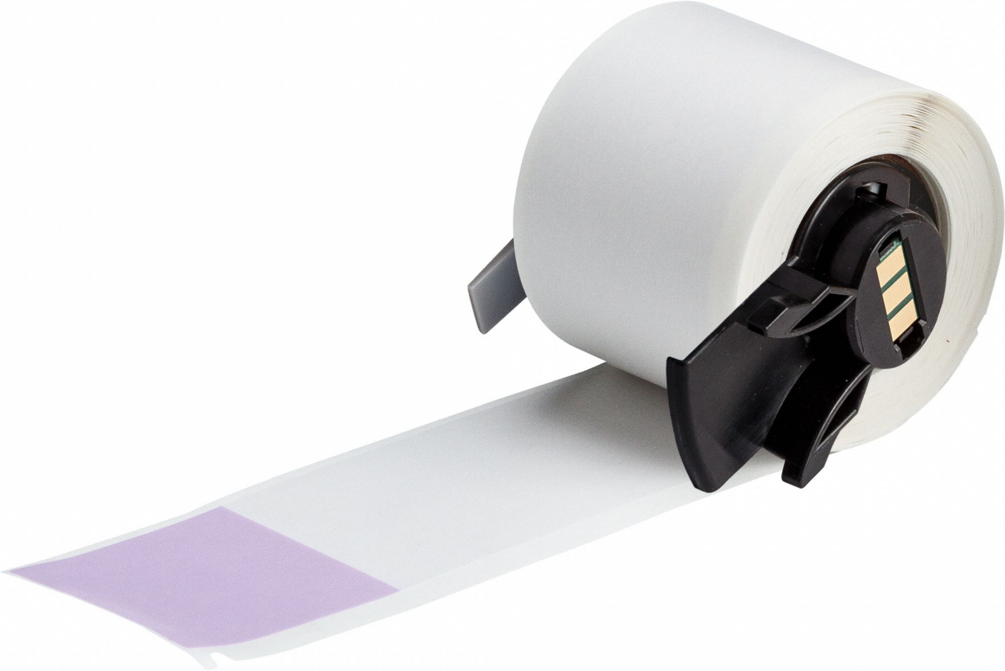 Wraparound Label: 6 in x 1 1/2 in, 1 1/2 in, Vinyl, Purple (Matte), For 0.64 in to 1.43 in Wire Dia